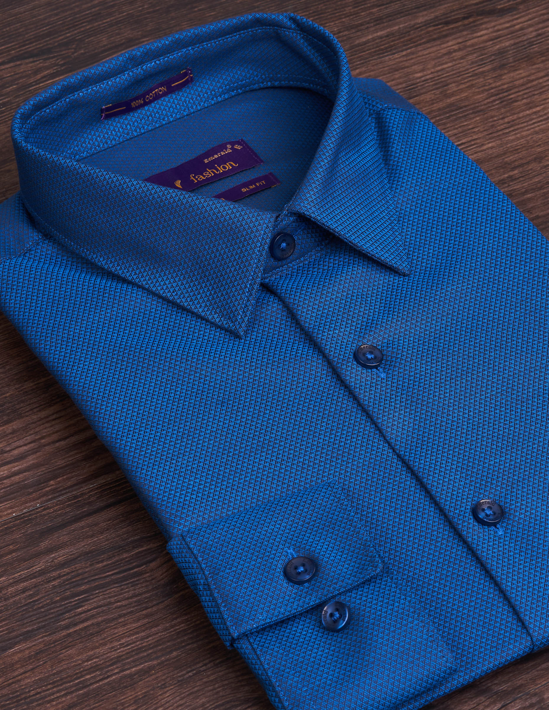 Emerald Fashion Dobby Slim Fit - TRUE Blue