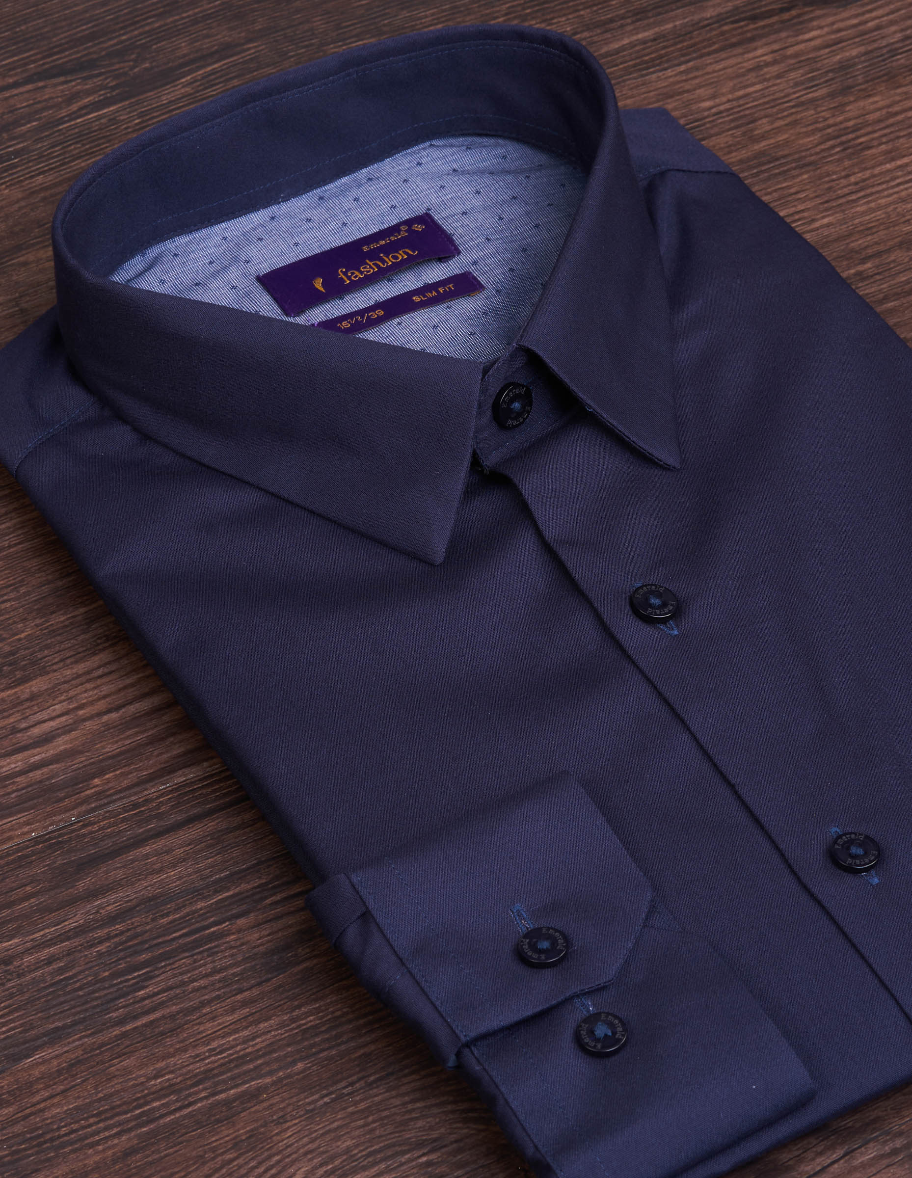 Emerald Fashion Plain Slim Fit - Blue Depths