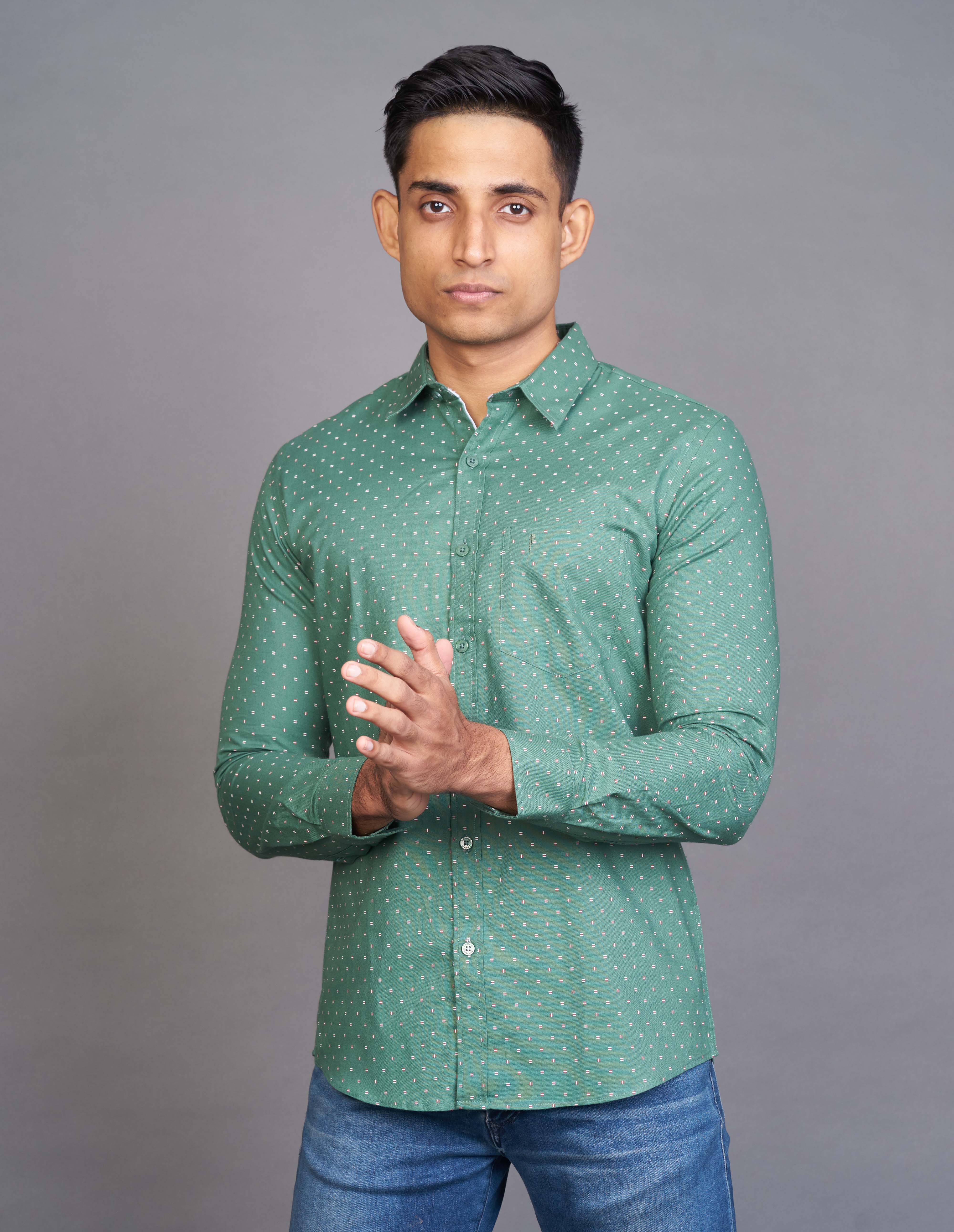 Emerald Fashion Printed Slim Fit - Greener Pastures