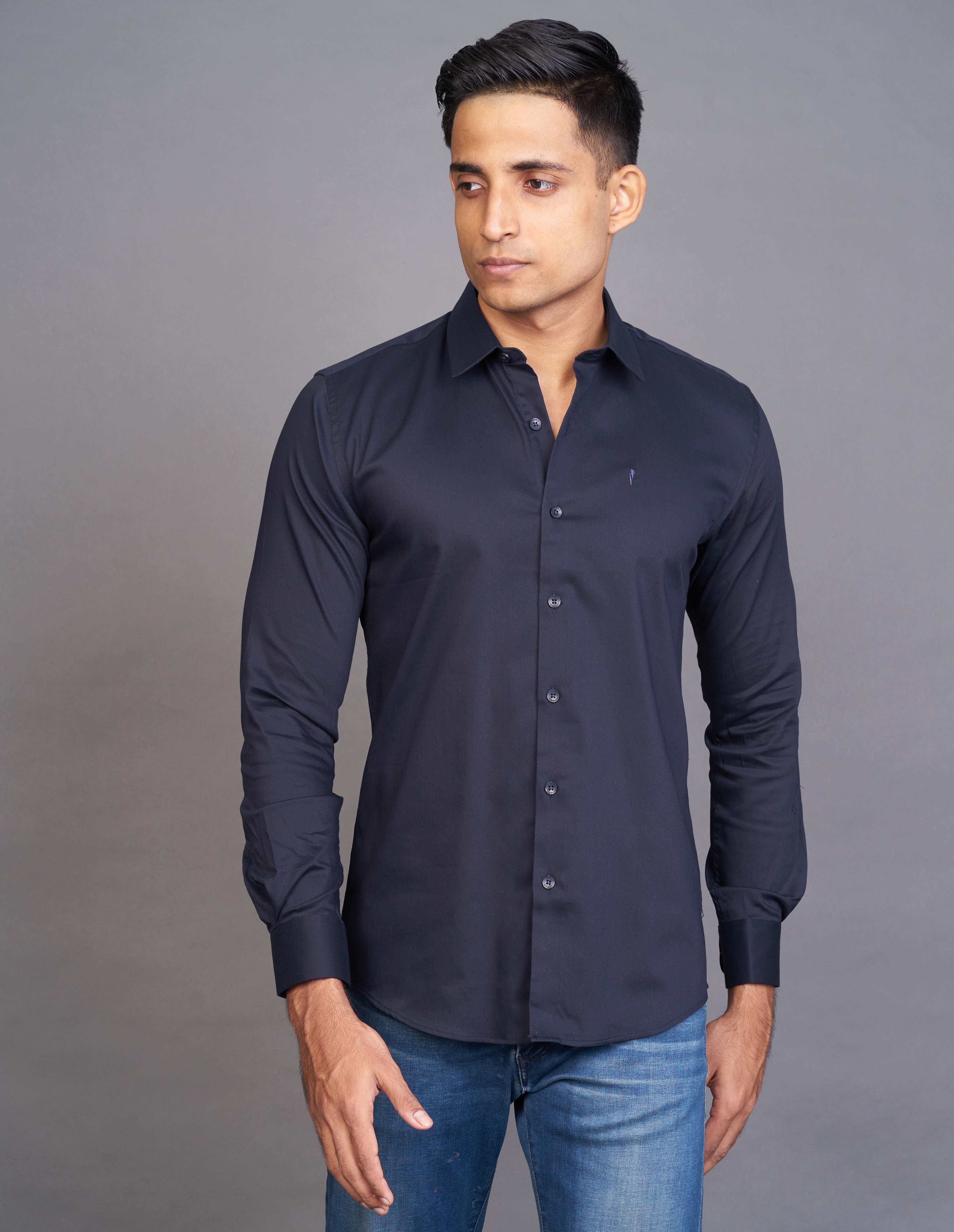 Emerald Fashion Plain Slim Fit - Blue Nights