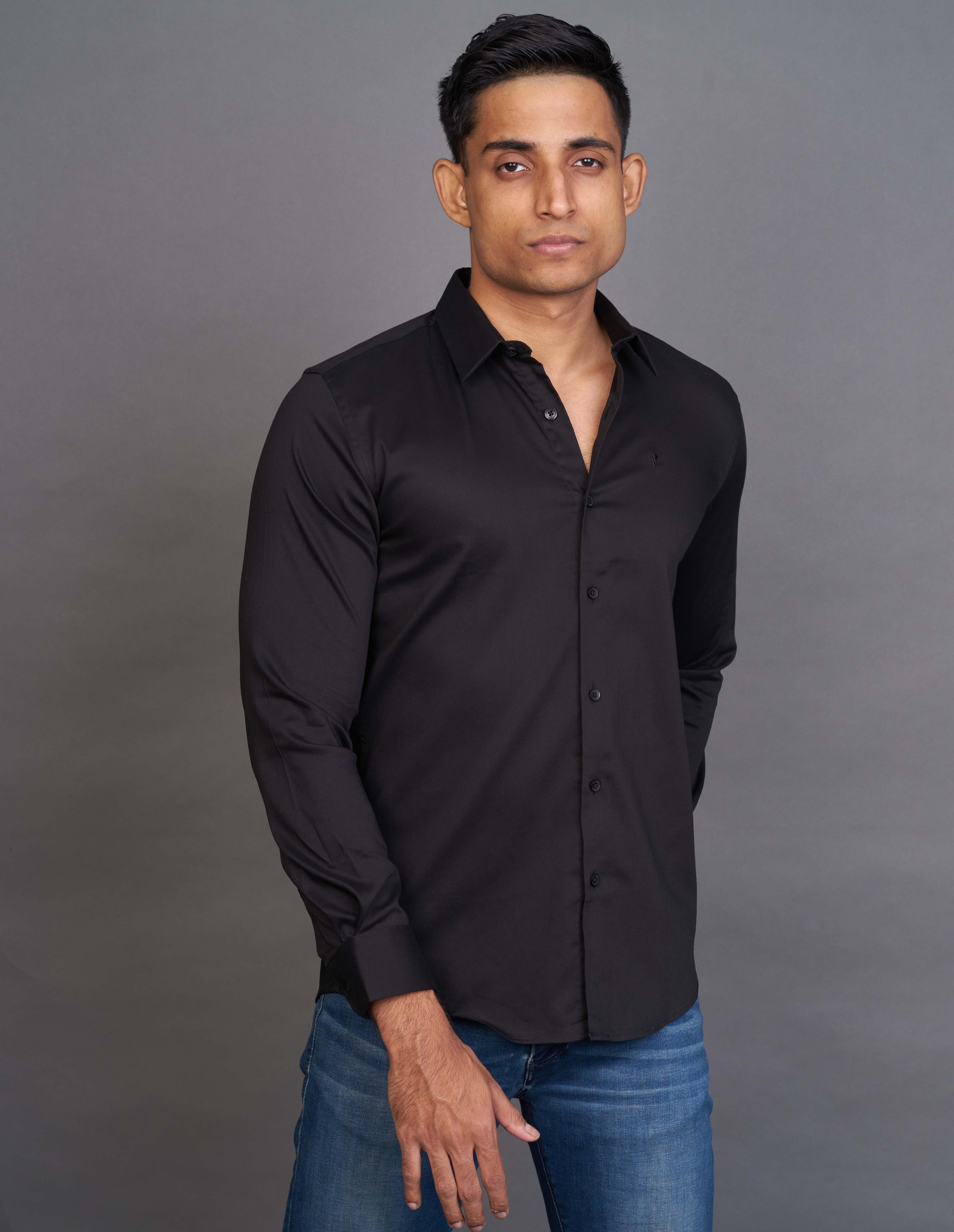 Emerald Fashion Plain Slim Fit - Raven