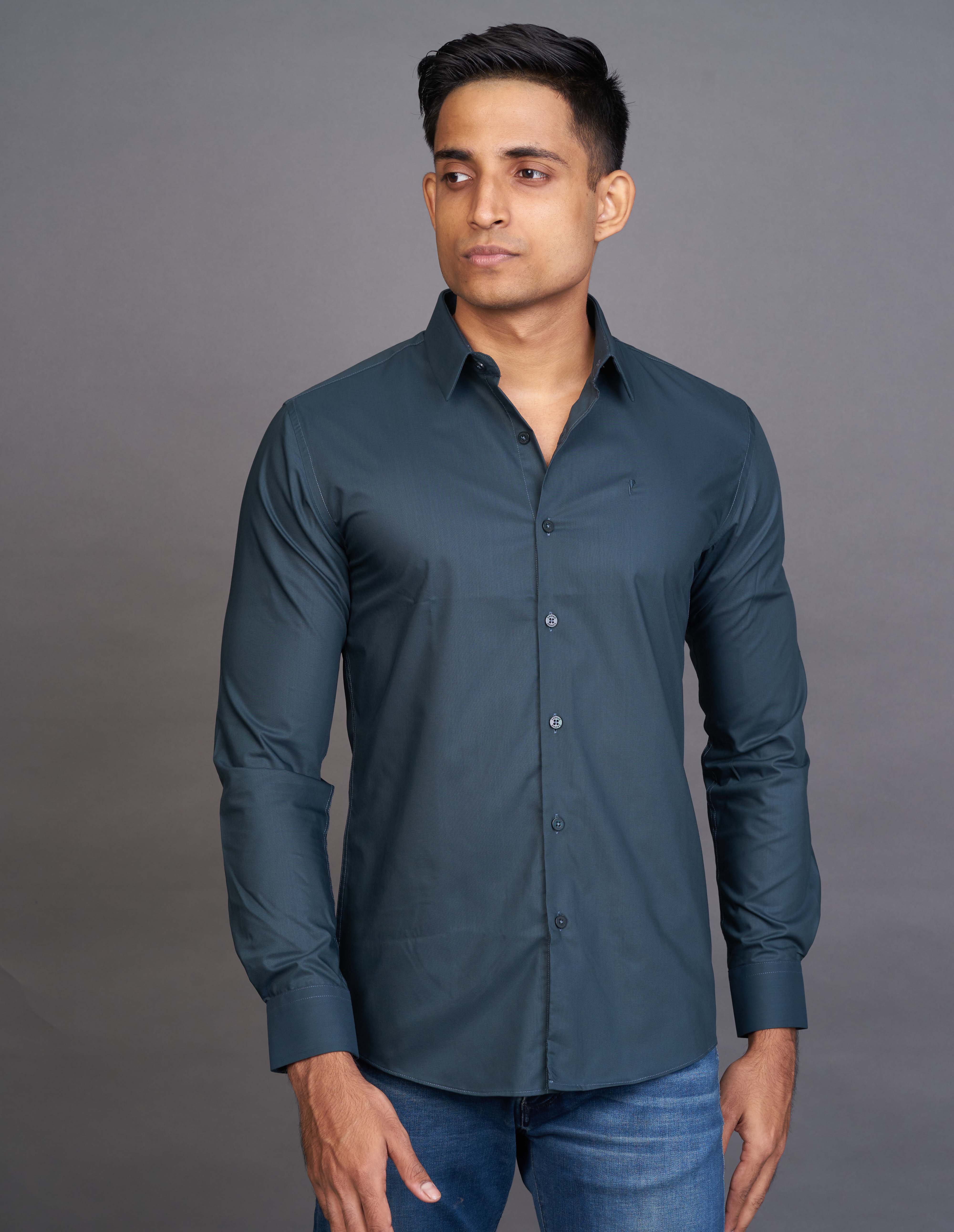 Emerald Fashion Plain Slim Fit - Posy Green