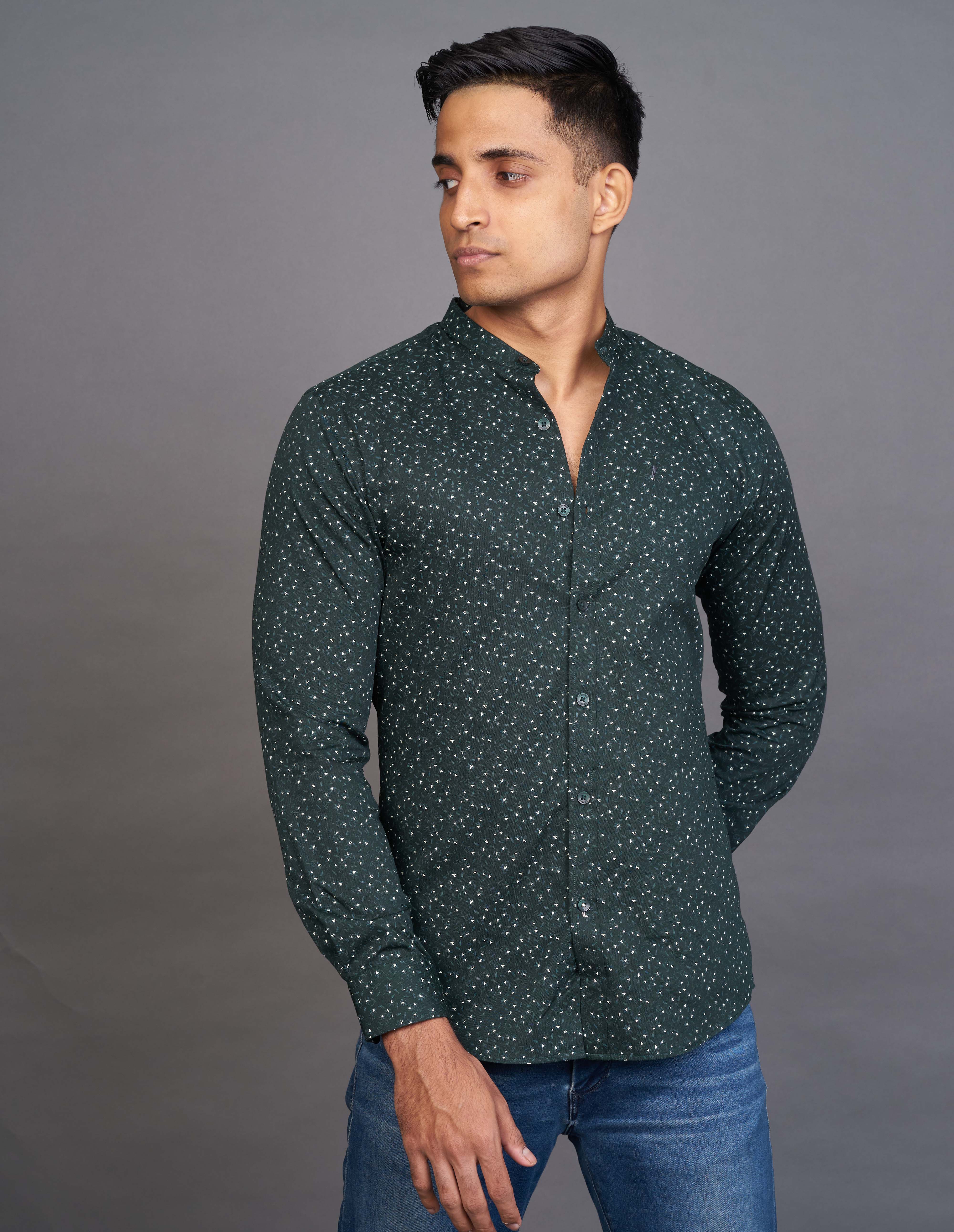 Emerald Fashion Printed Slim Fit - Greener Pastures