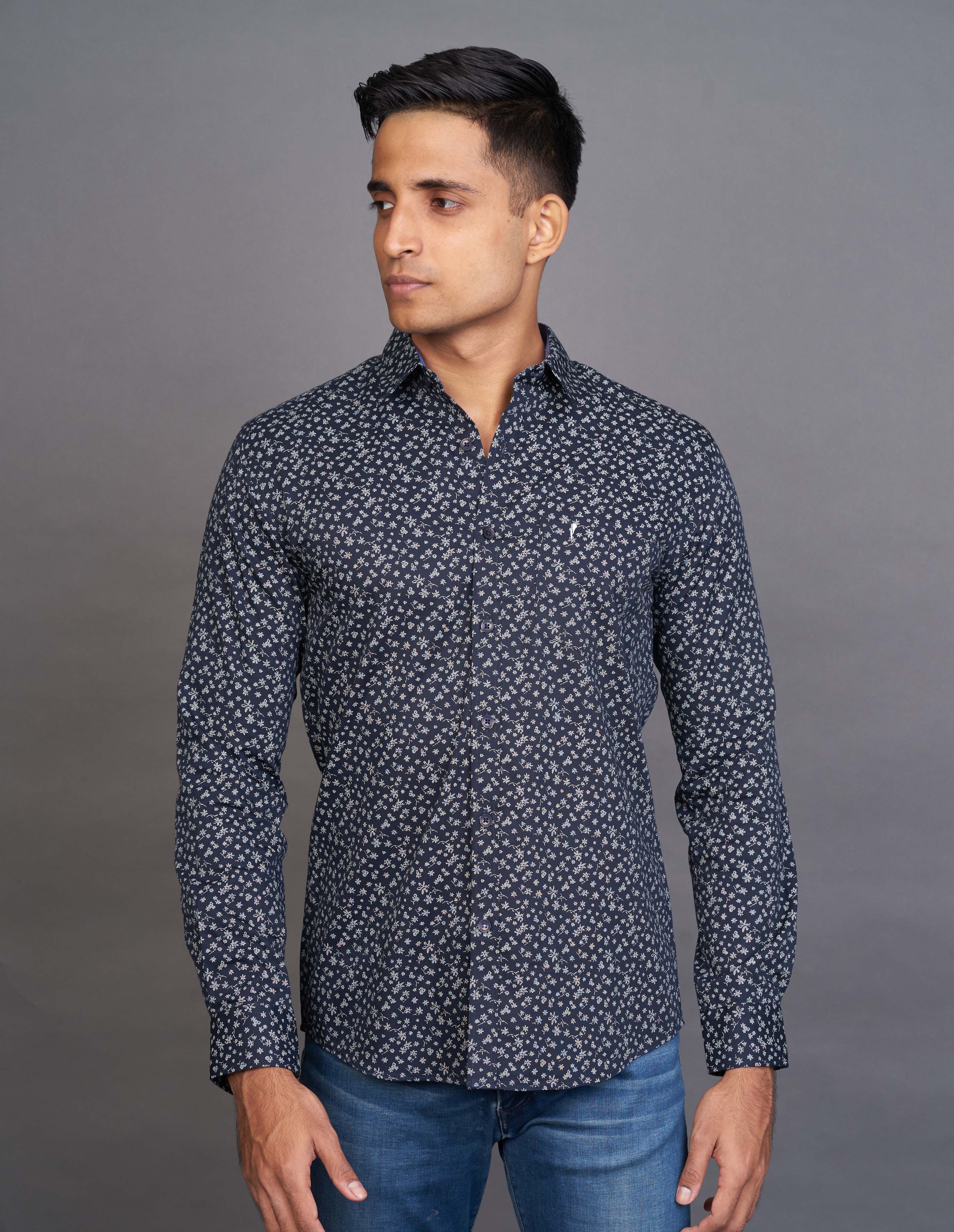 Emerald Fashion Printed Slim Fit - Blue Nights
