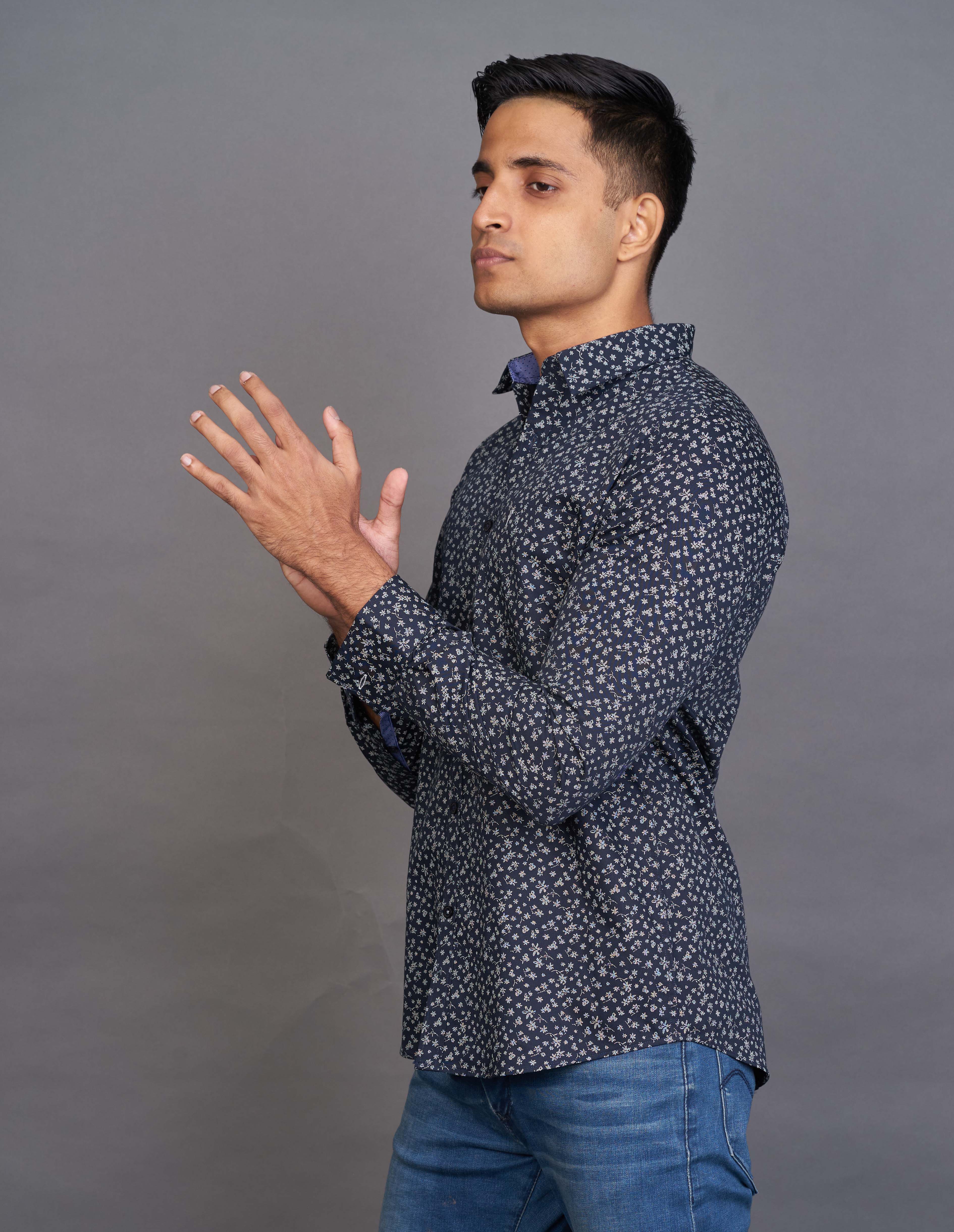 Emerald Fashion Printed Slim Fit - Blue Nights