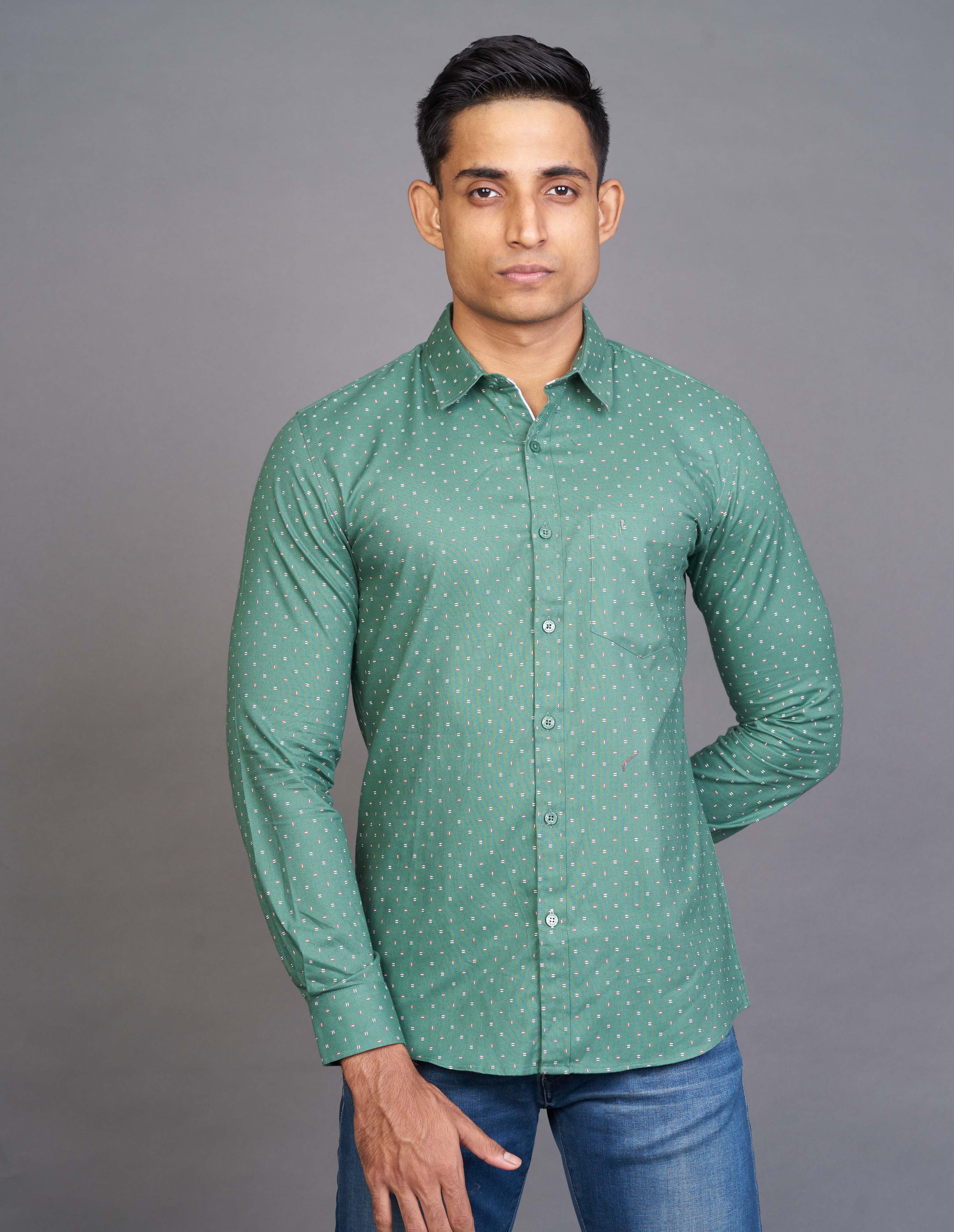 Emerald Fashion Printed Slim Fit - Greener Pastures