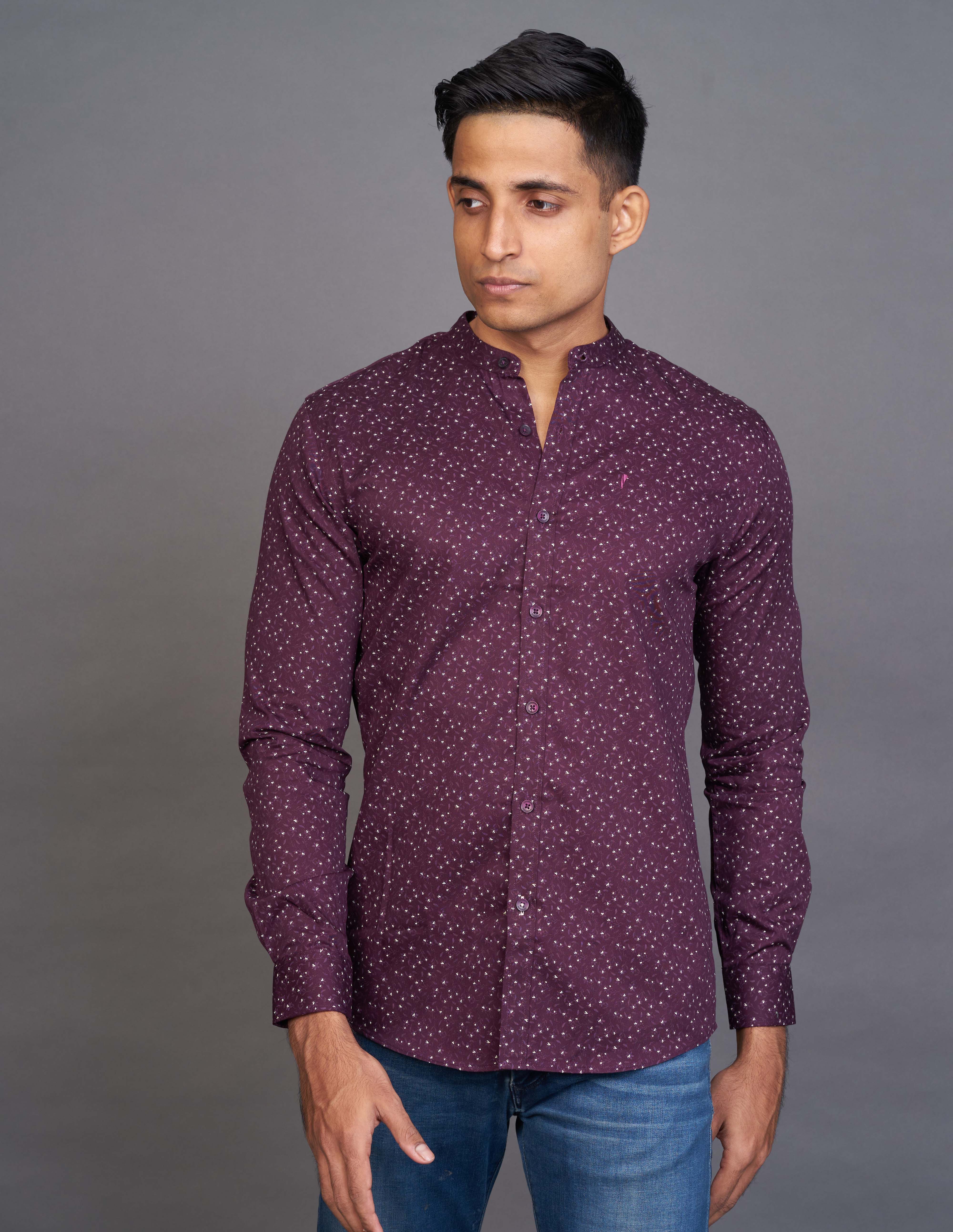 Emerald Fashion Printed Slim Fit - Purple Argyle
