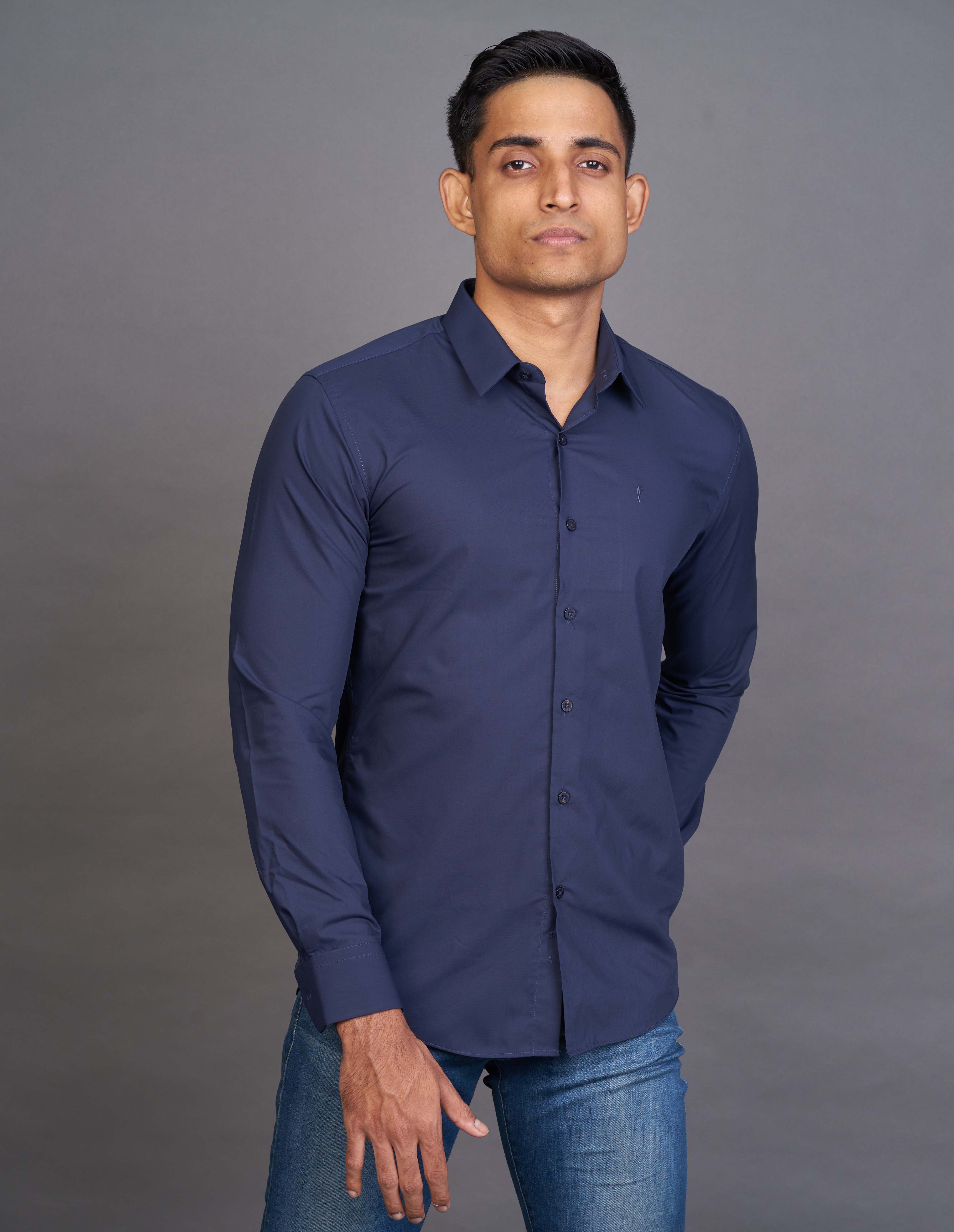 Emerald Fashion Plain Slim Fit - Navy