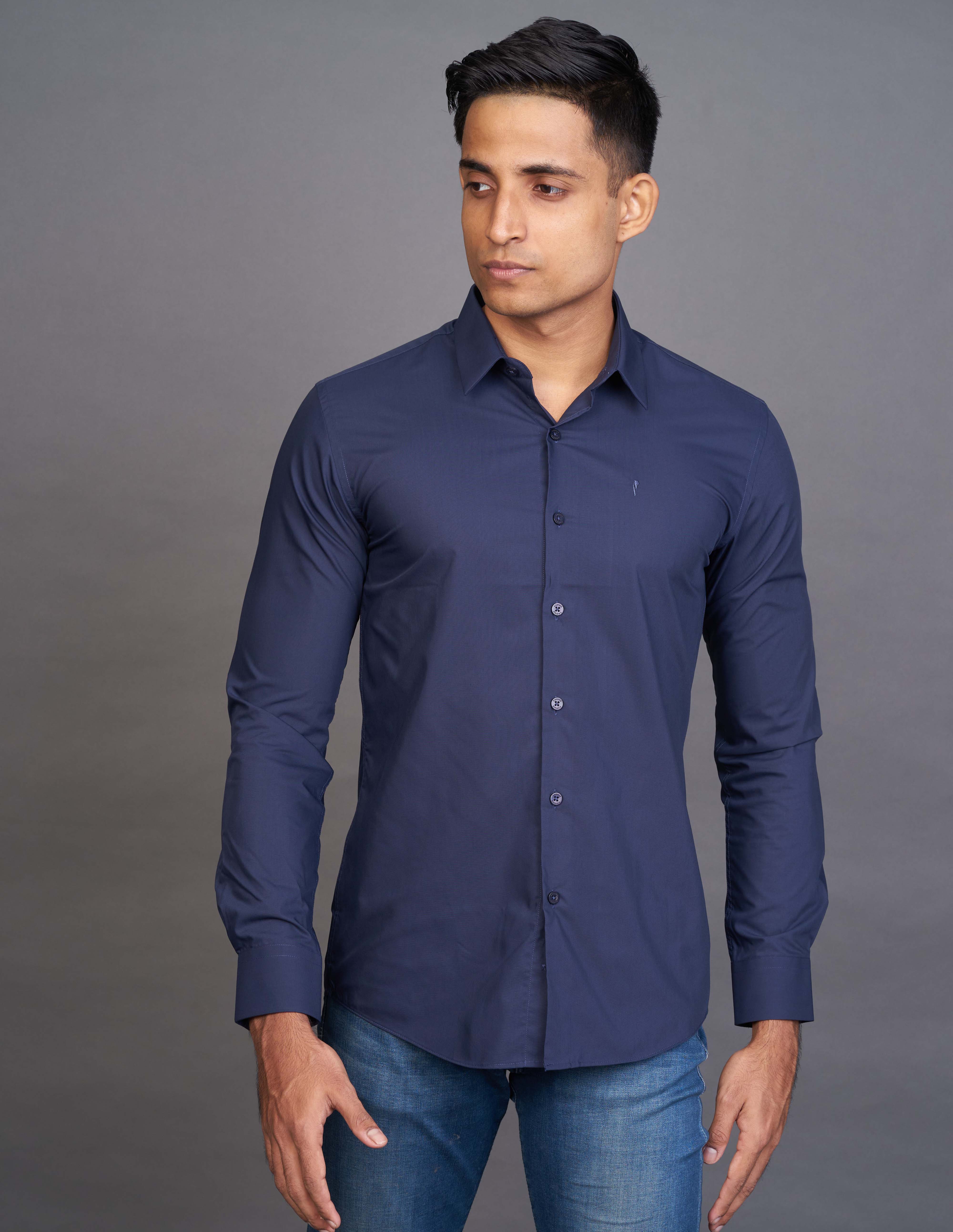 Emerald Fashion Plain Slim Fit - Navy