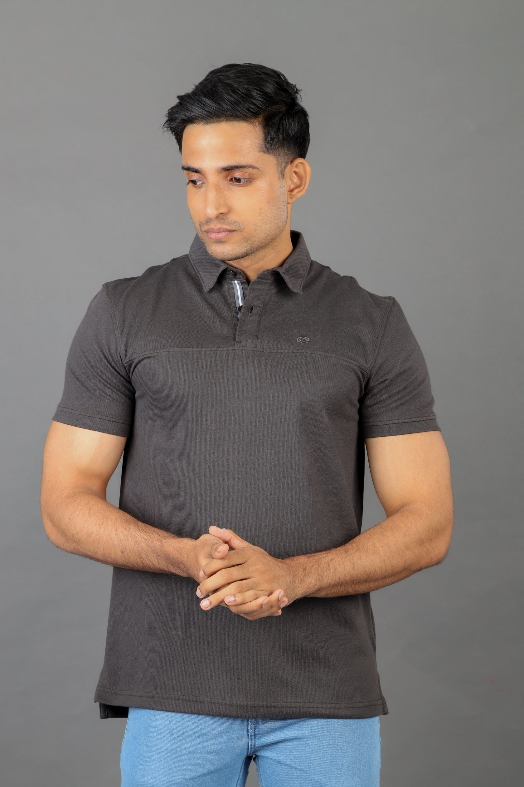 Polo Pique Solid Slim Fit-Olive