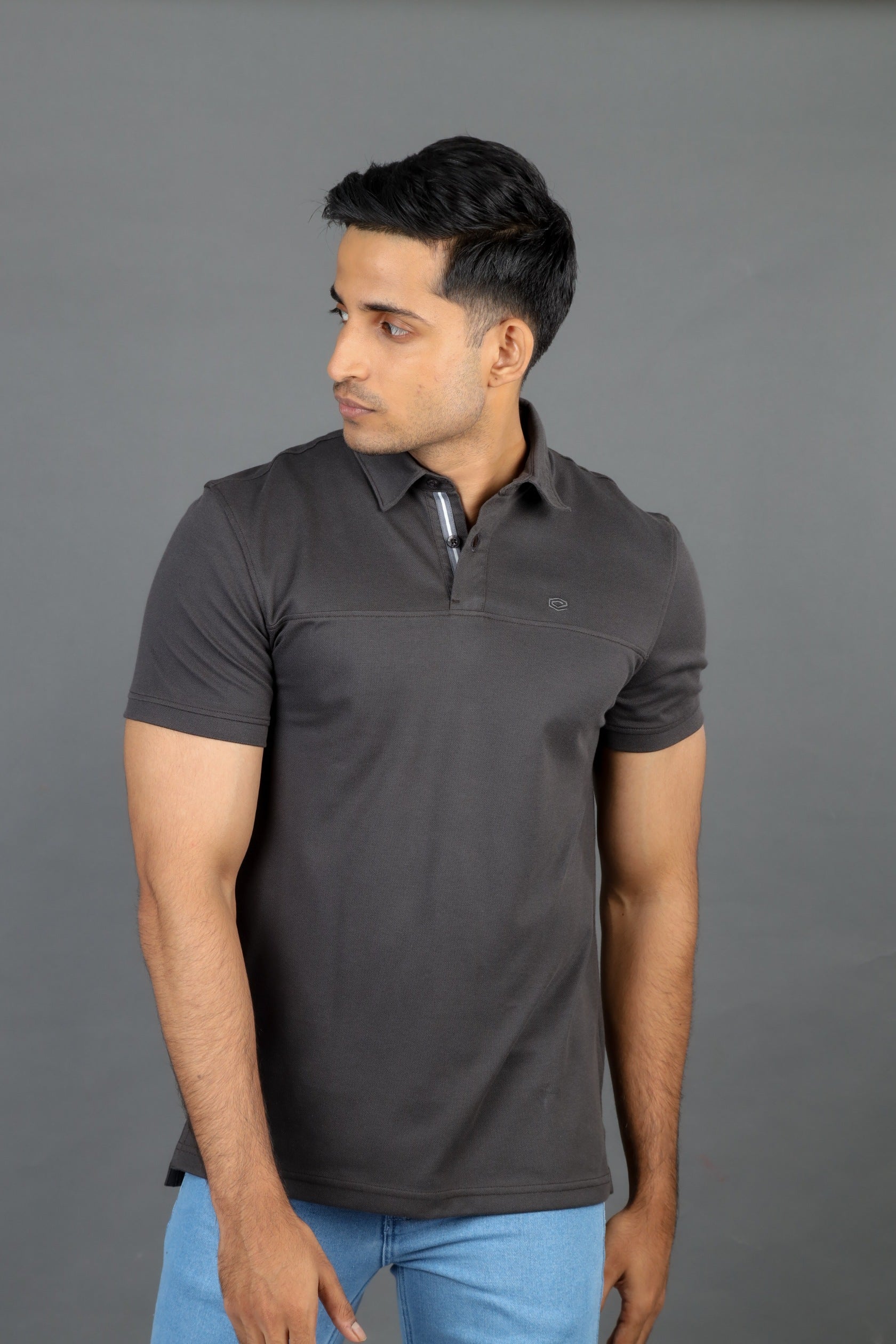 Polo Pique Solid Slim Fit-Olive