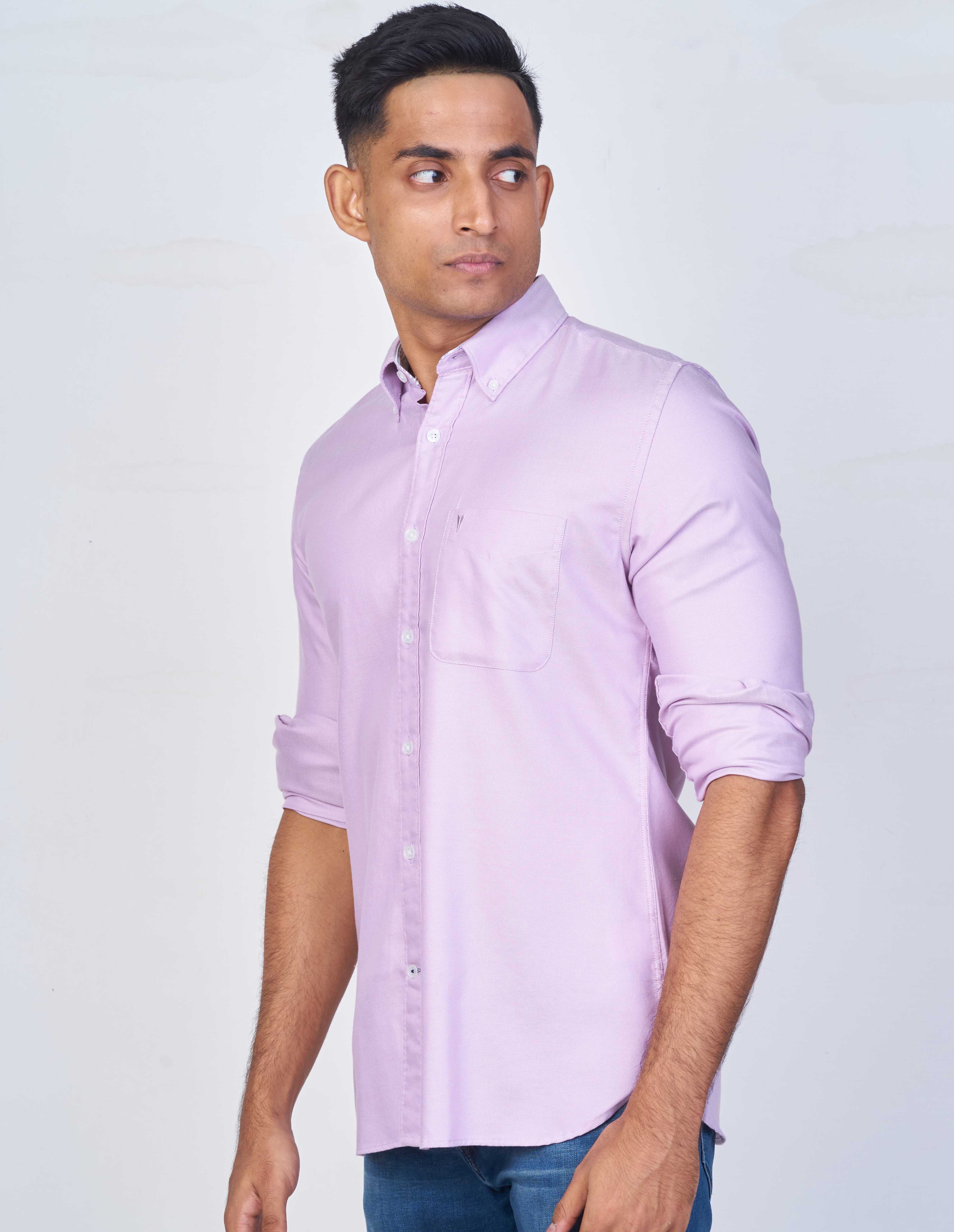 Emerald Active Regular Oxford Slim Fit-Winsome Orchid