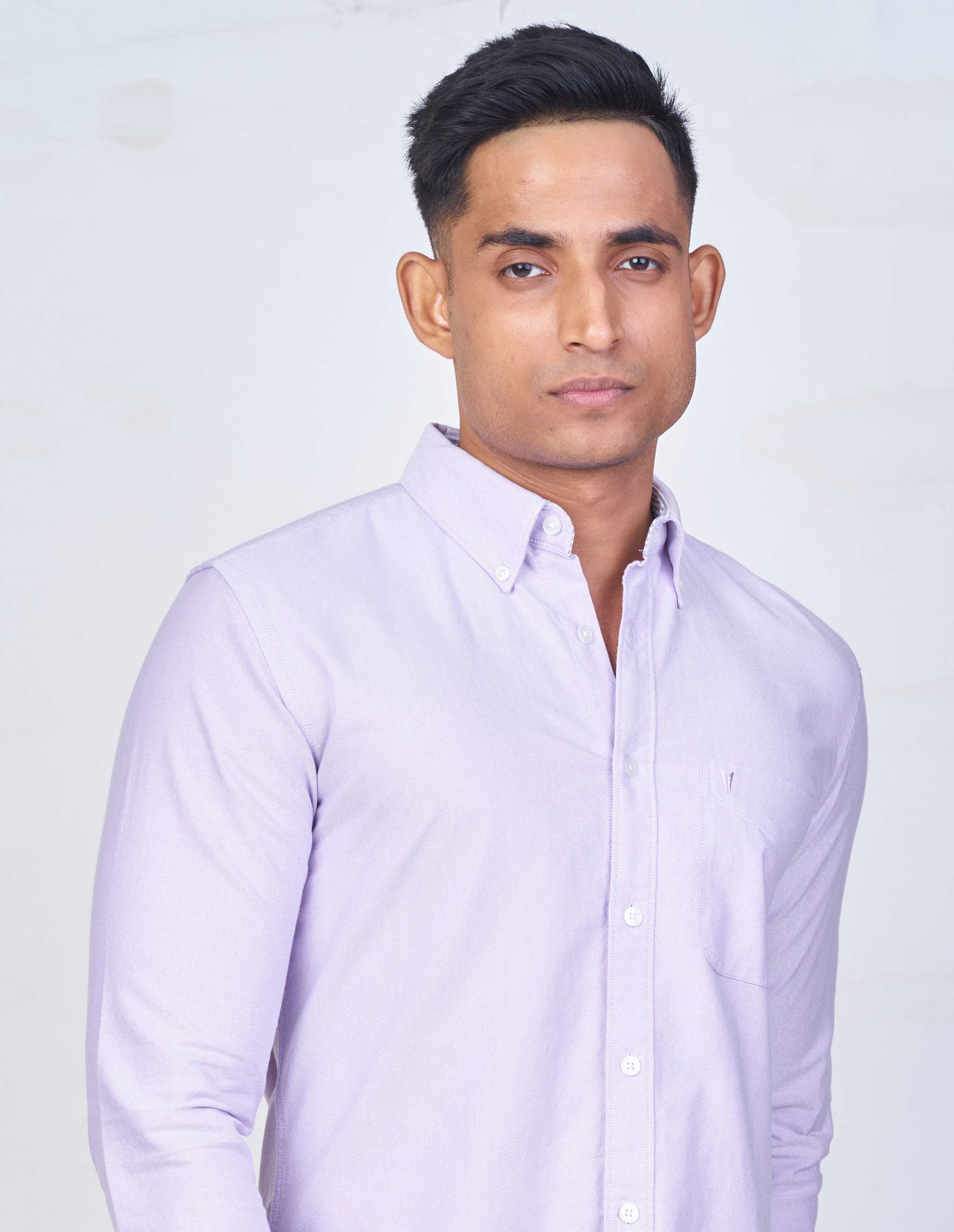 Emerald Active Regular Oxford Slim Fit-Orchid Bloom