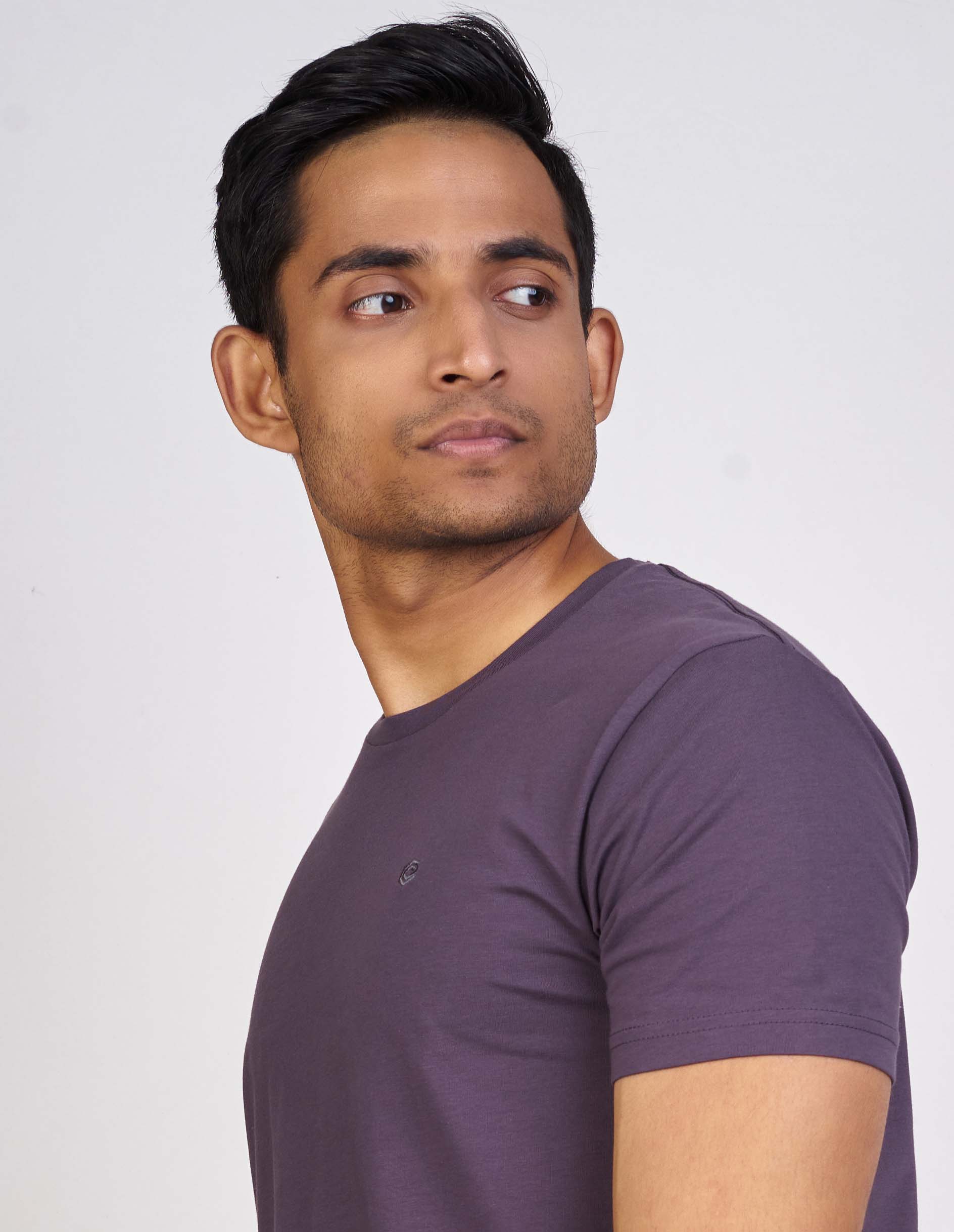 Emerald Tees Plain Slim Fit-Indigo