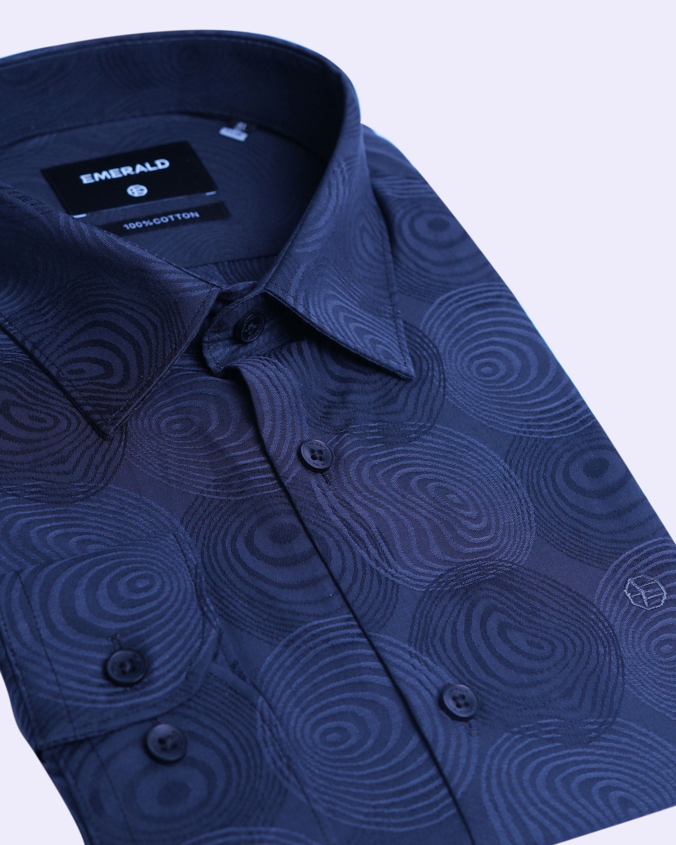 Emerald Evening Jacquard Slim Fit - Black