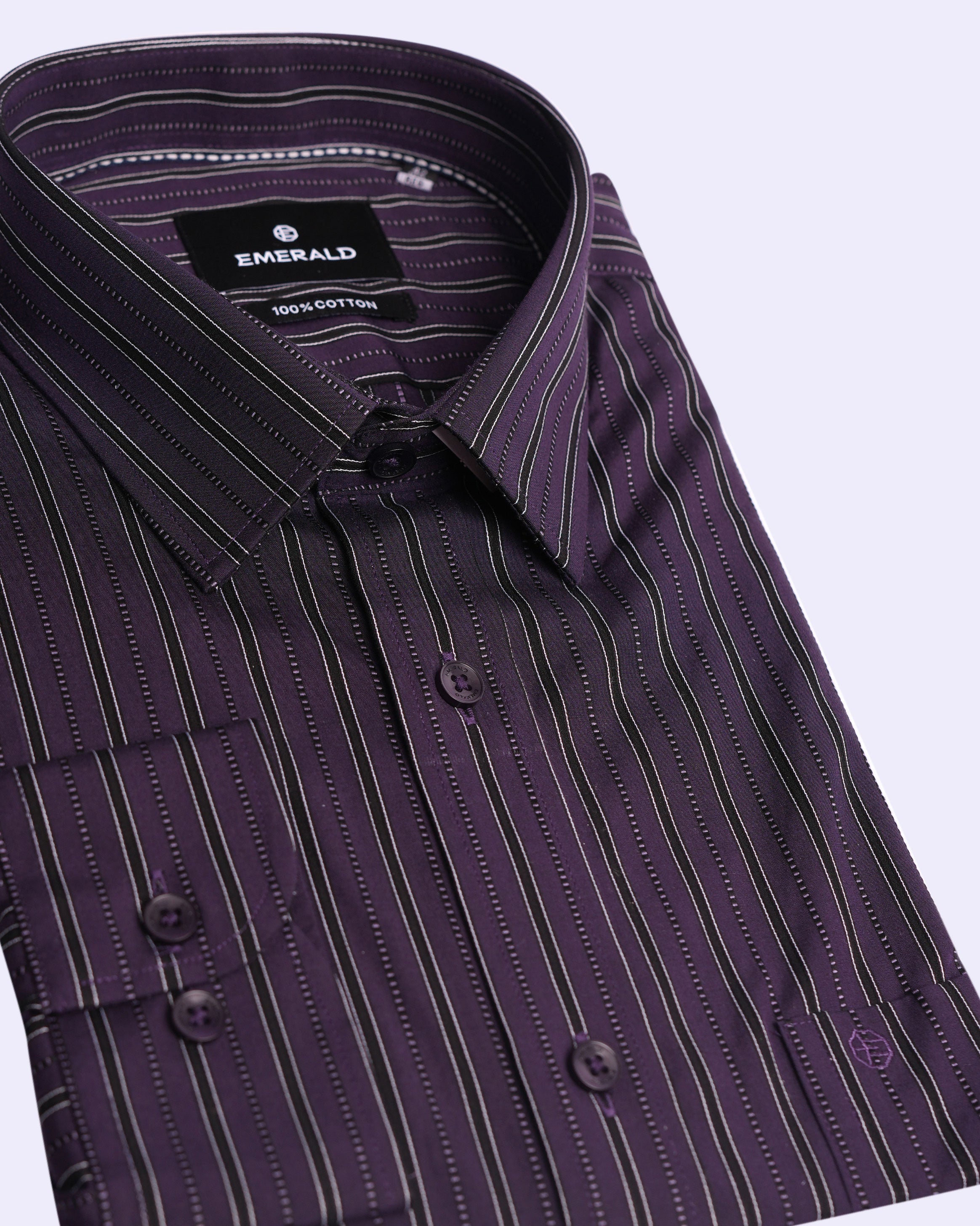 Emerald Evening Stripe Regular Fit - Purple