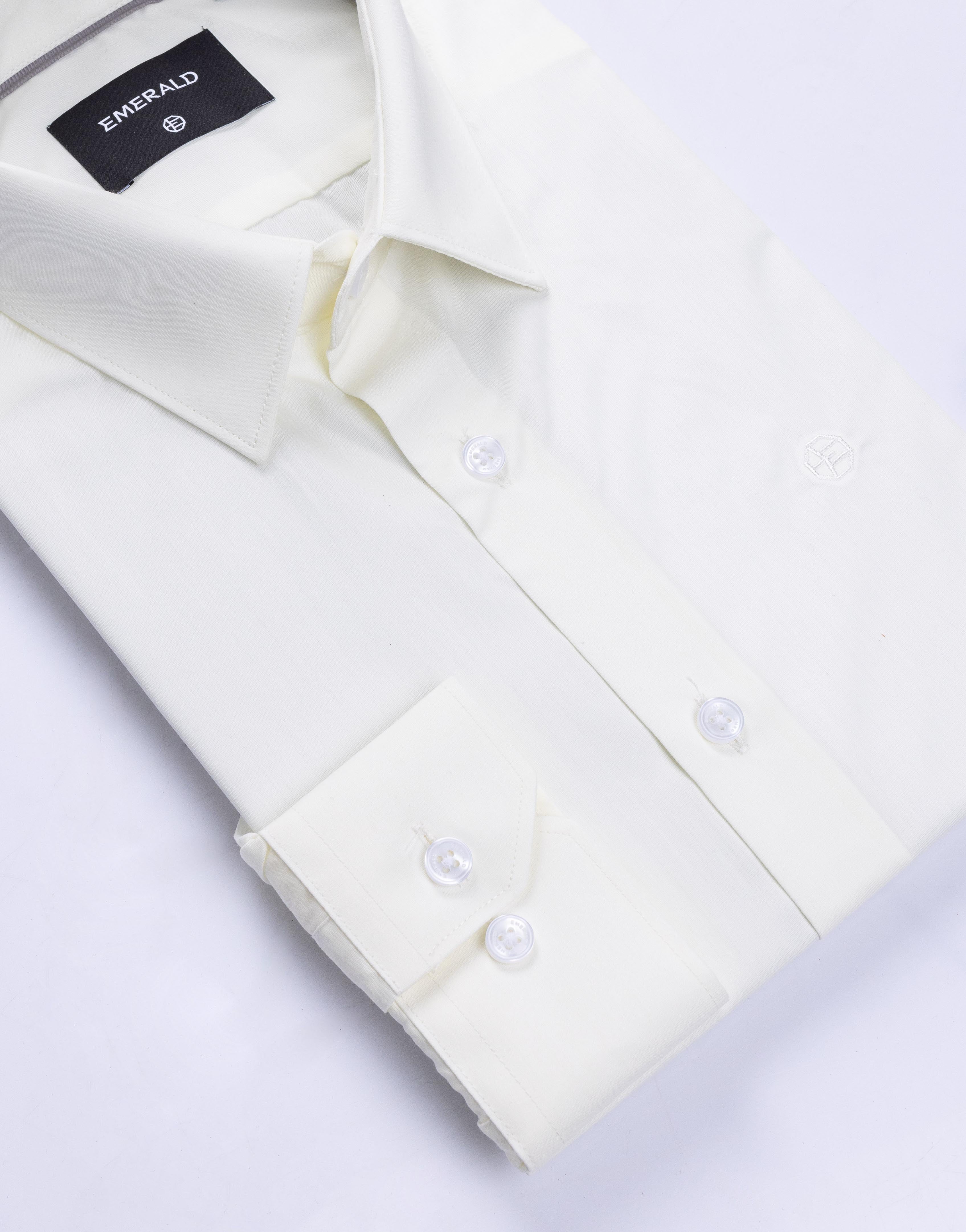 Emerald Formal Plain Slim Fit - White