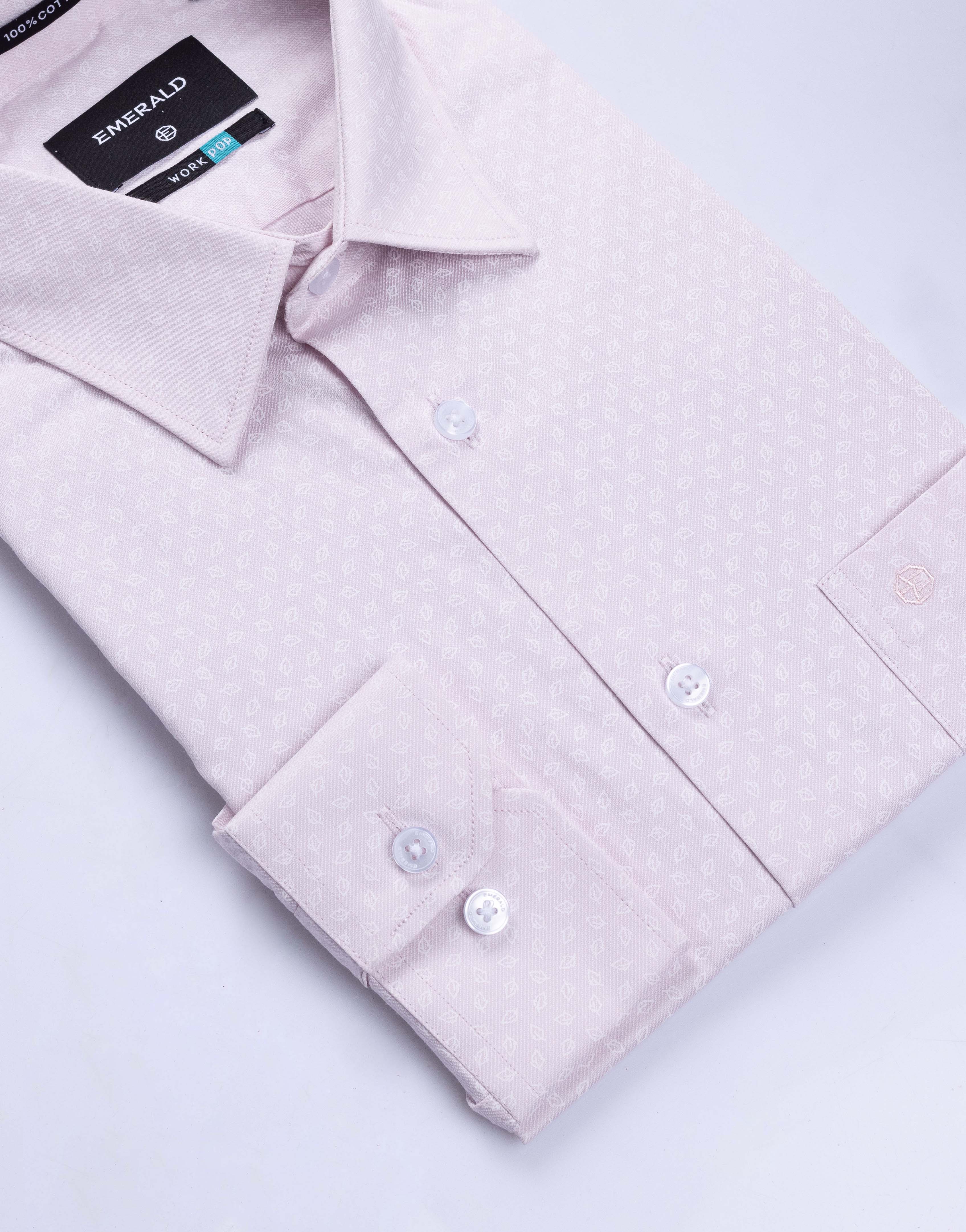 Emerald Formal Printed Regular Fit - Light Pink
