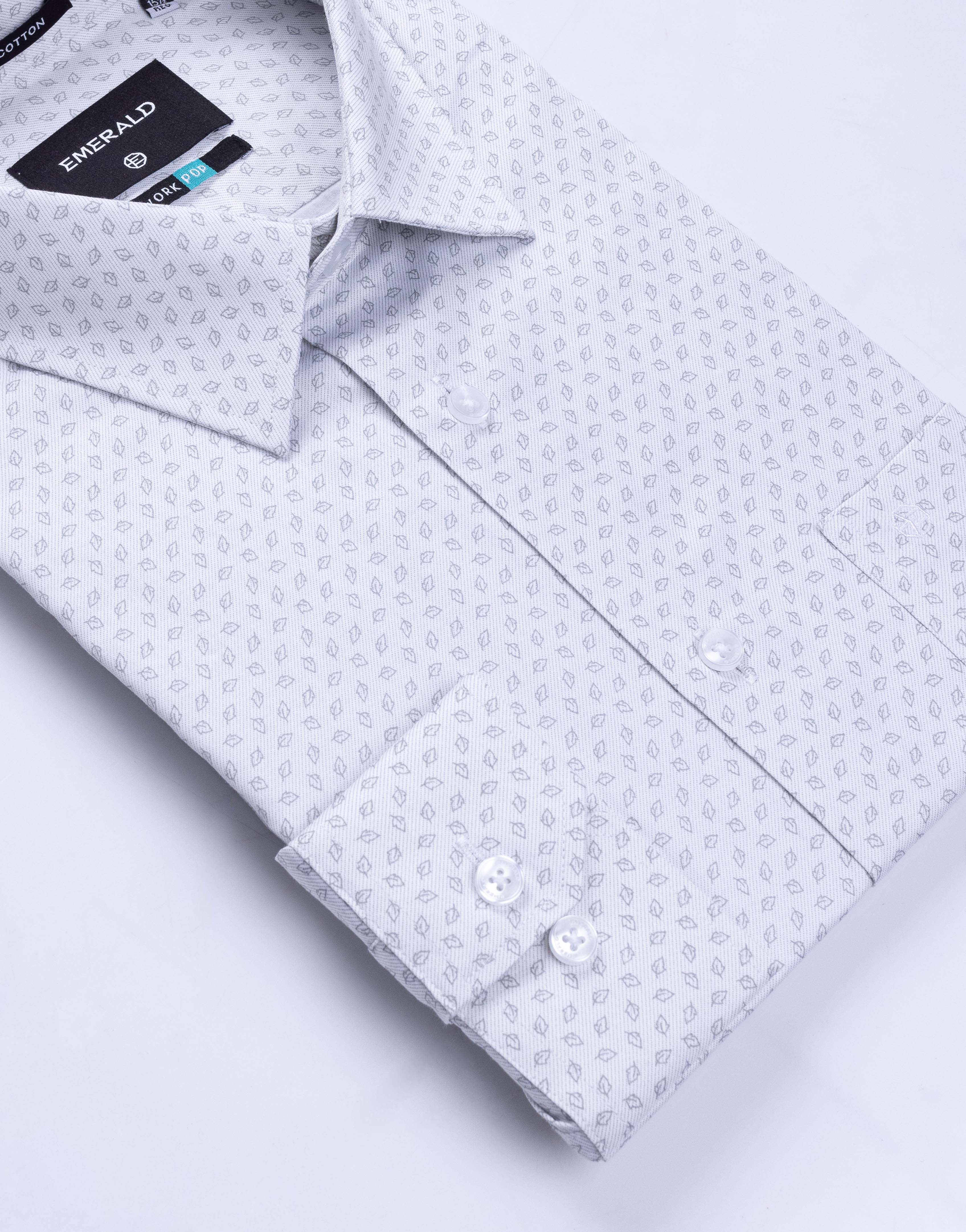 Emerald Formal Printed Regular Fit - Ice