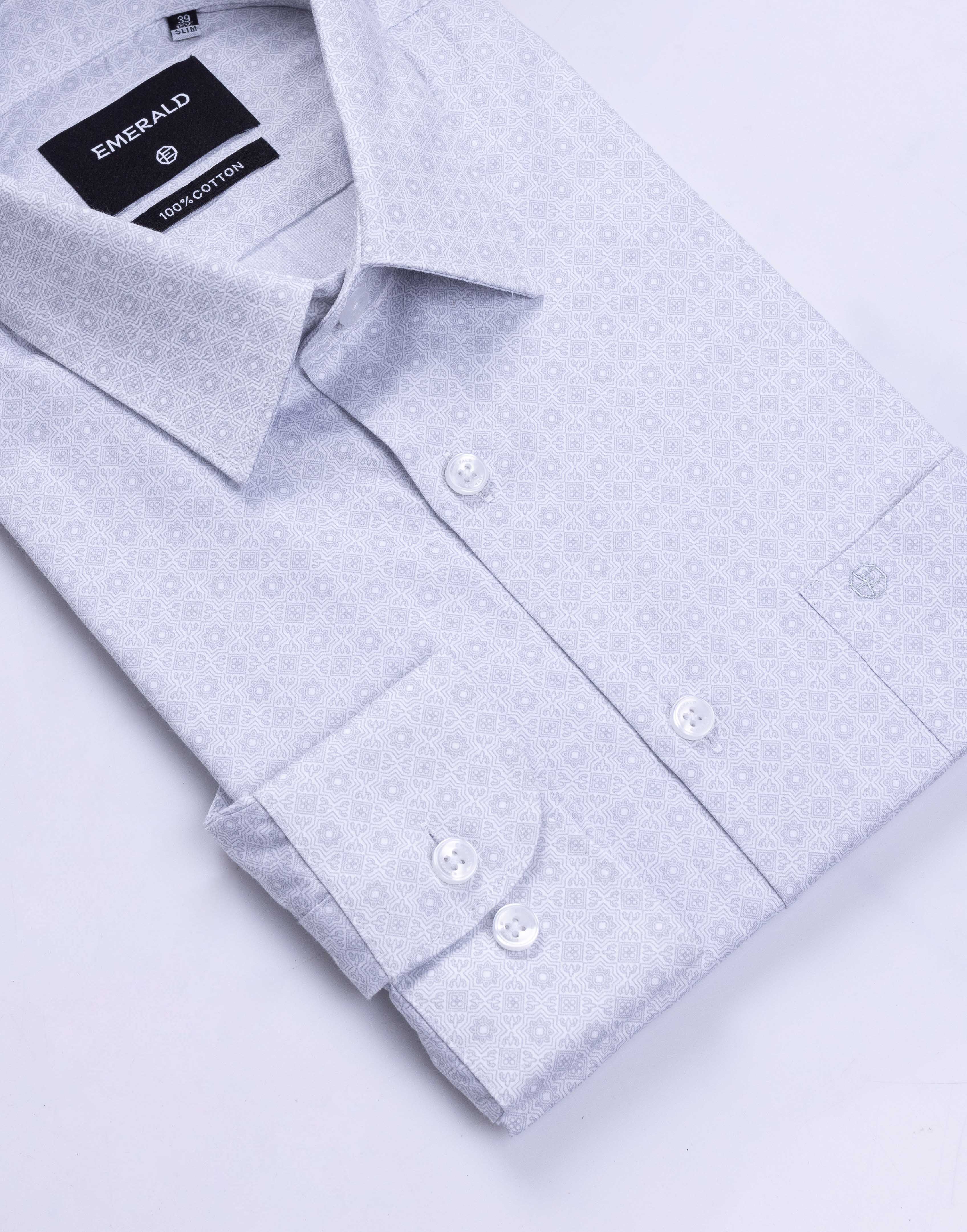 Emerald Formal Printed Slim Fit - High Rice