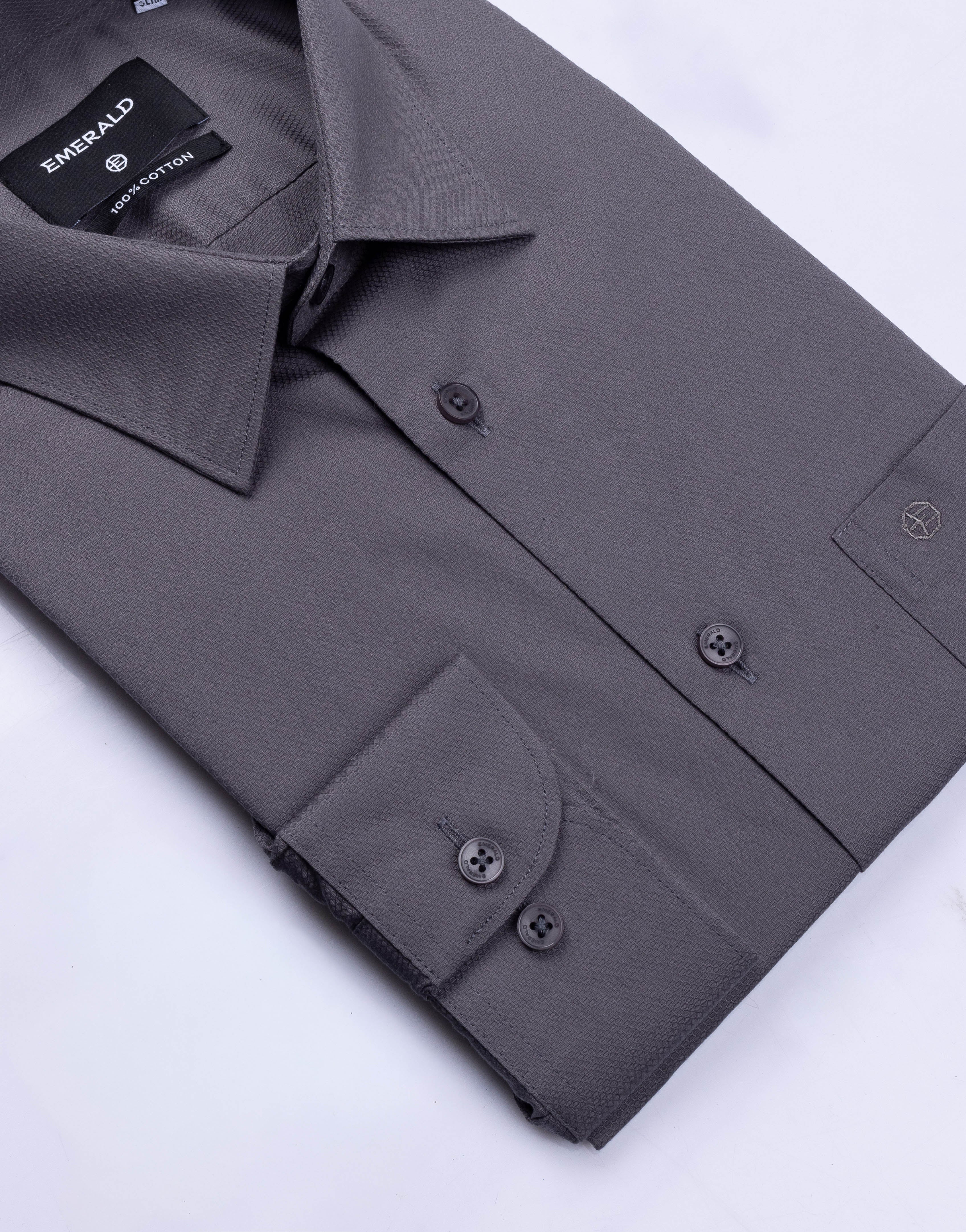 Emerald Evening Slim Fit Fs- Charcoal