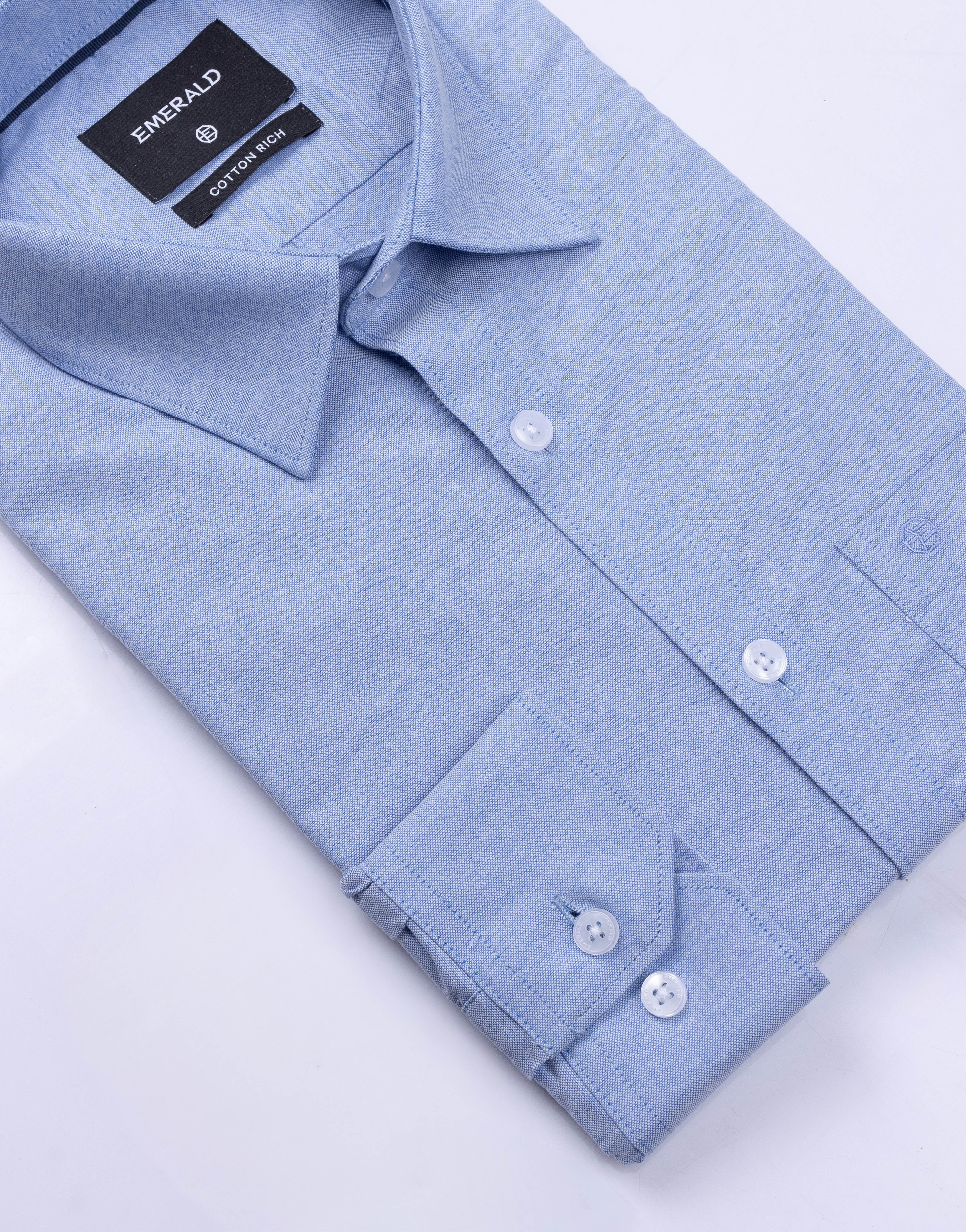 Emerald Formal Oxford Slim Fit - Blue Marina