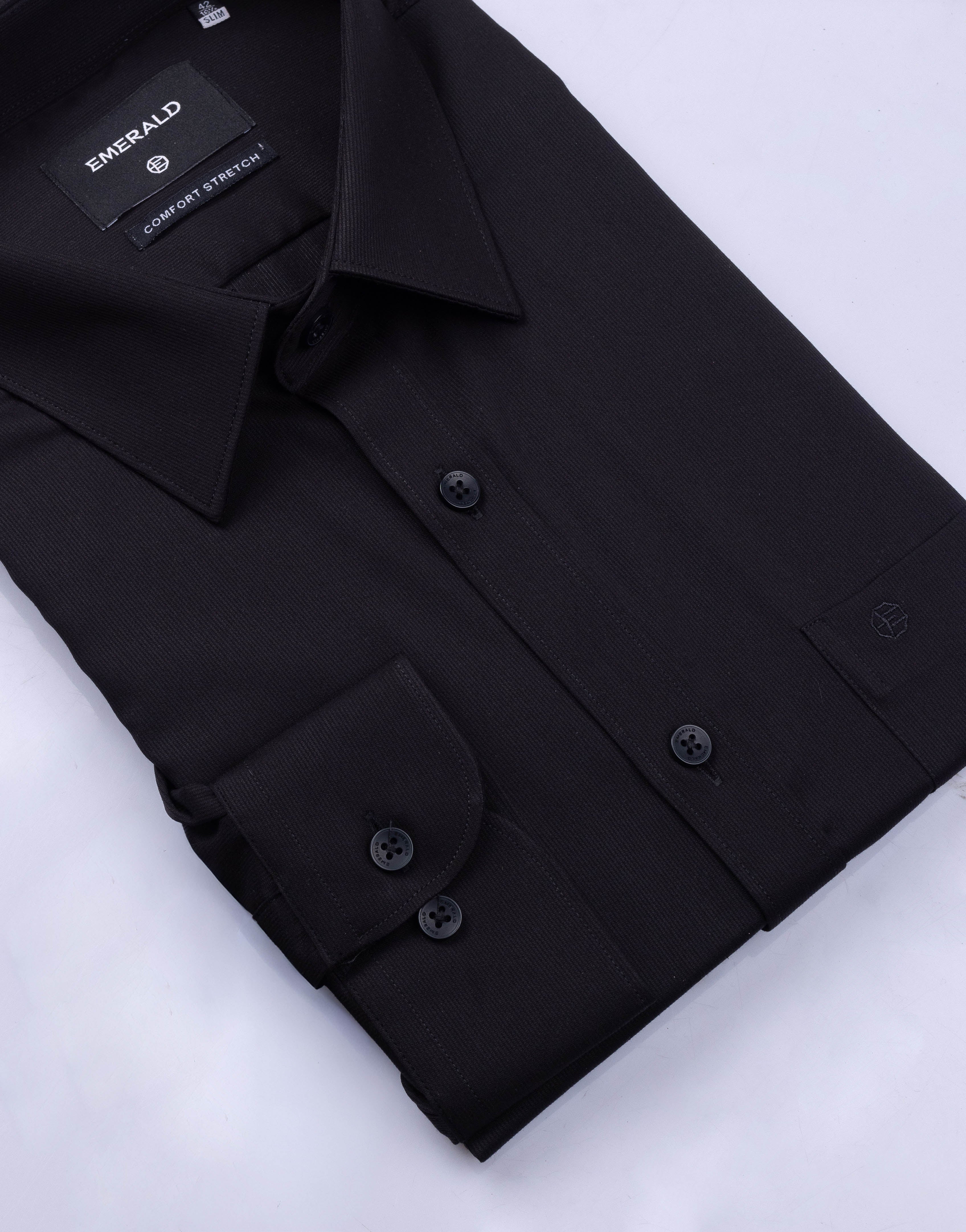 Emerald Formal Plain Slim Fit - Black
