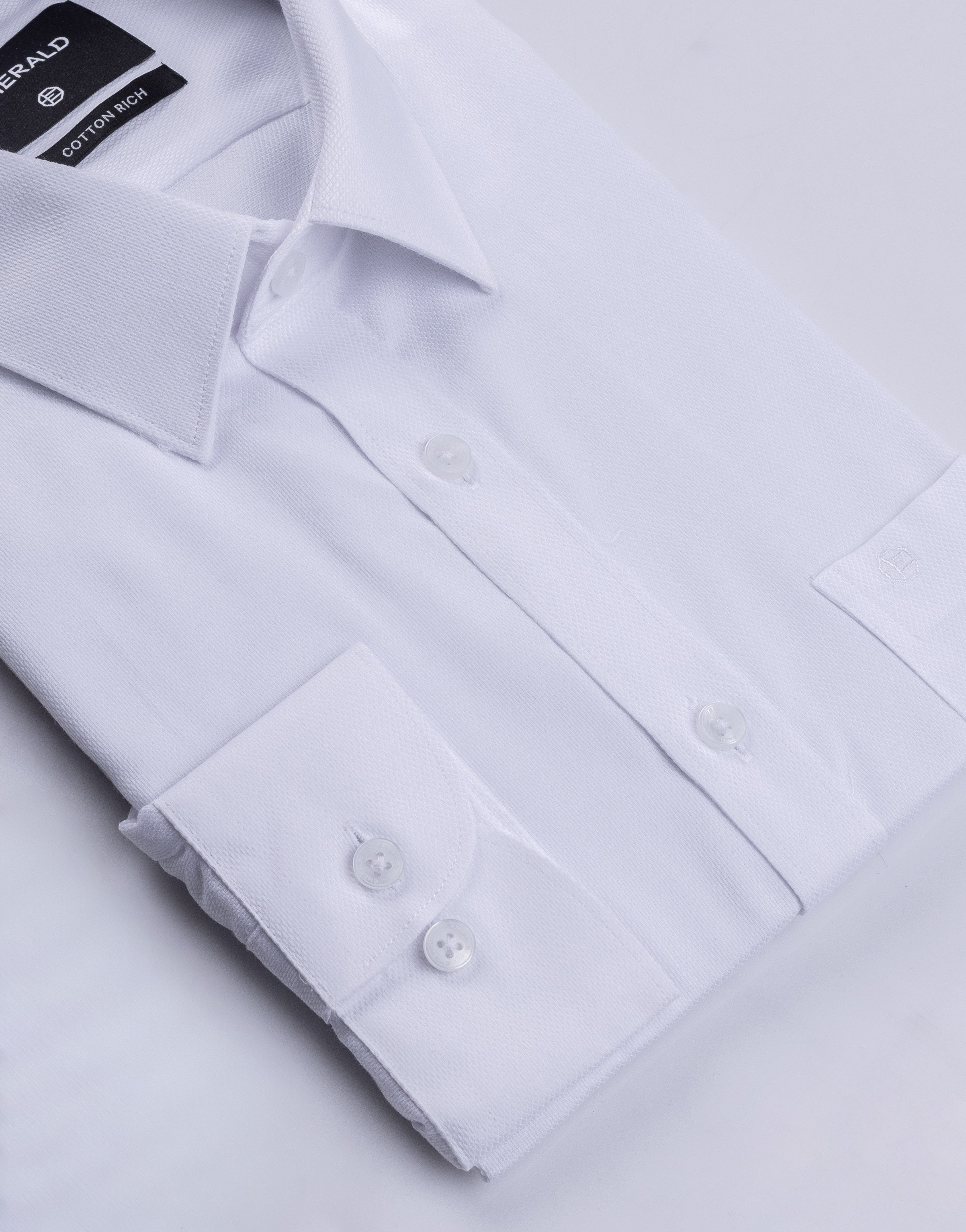 Emerald Corporate Dobby Slim Fit - Vapous Gray