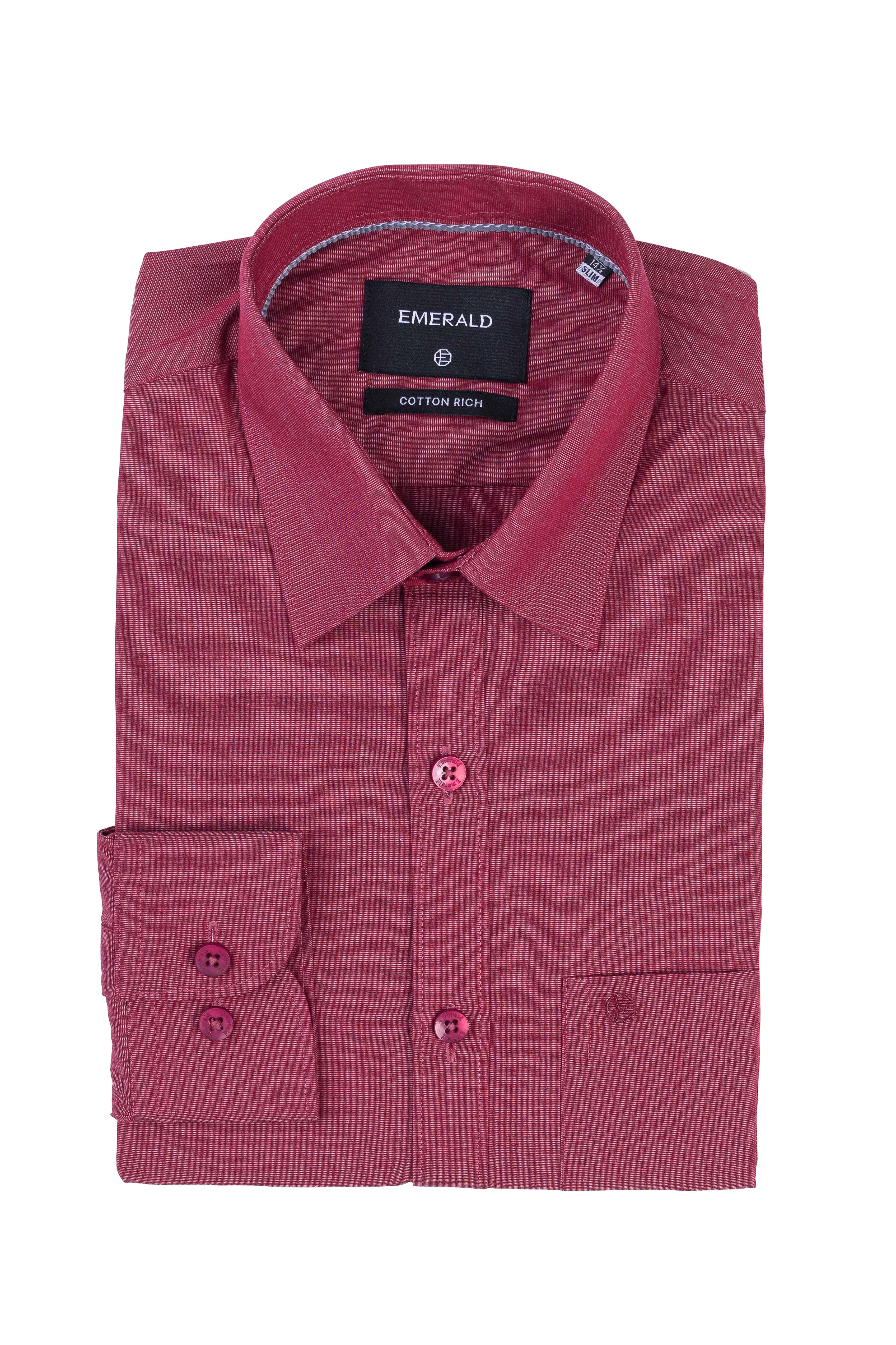 Emerald Corporate Fil A Fil Slim Fit - Cardinal