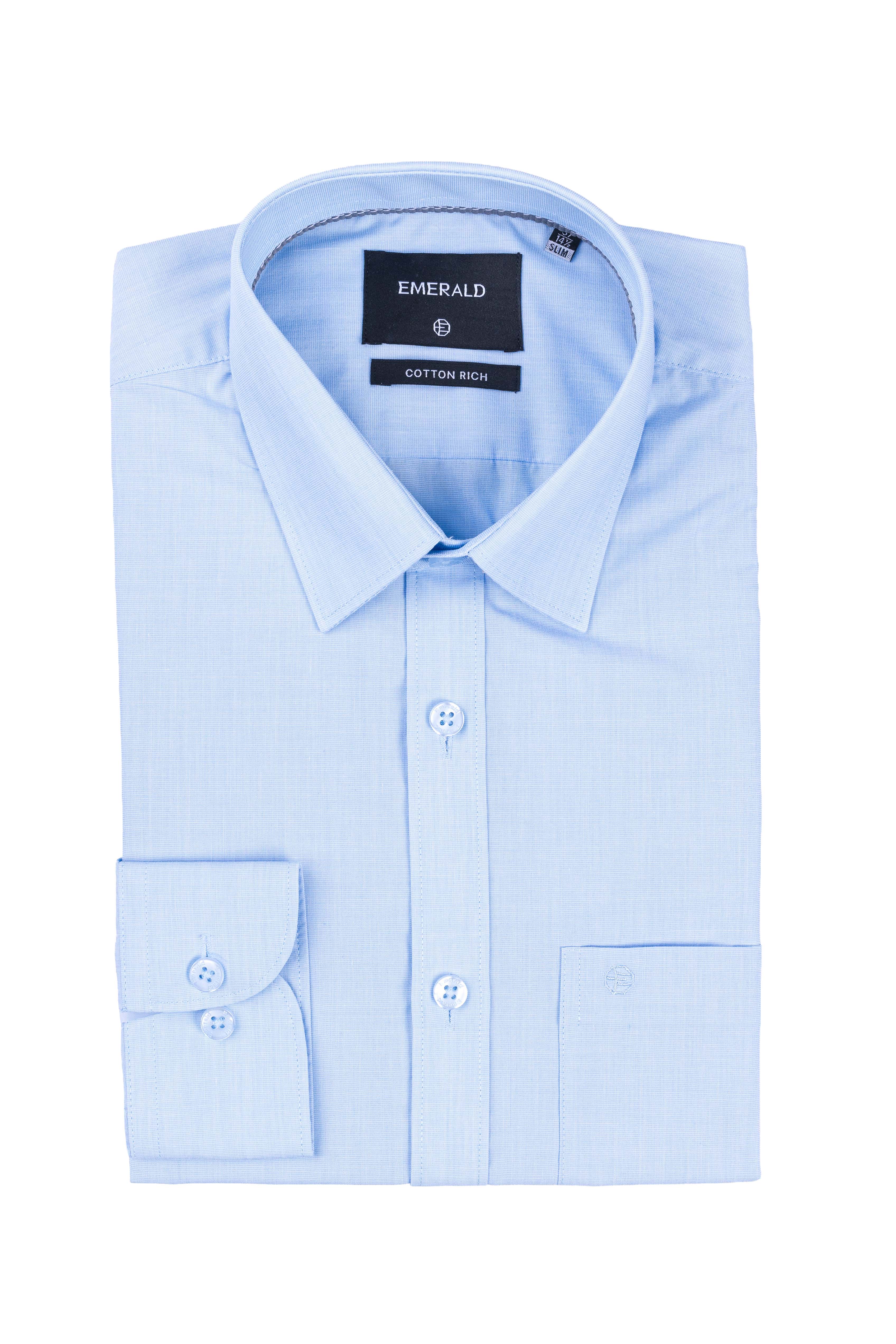 Emerald Corporate Fil A Fil Slim Fit - Cashmere Blue