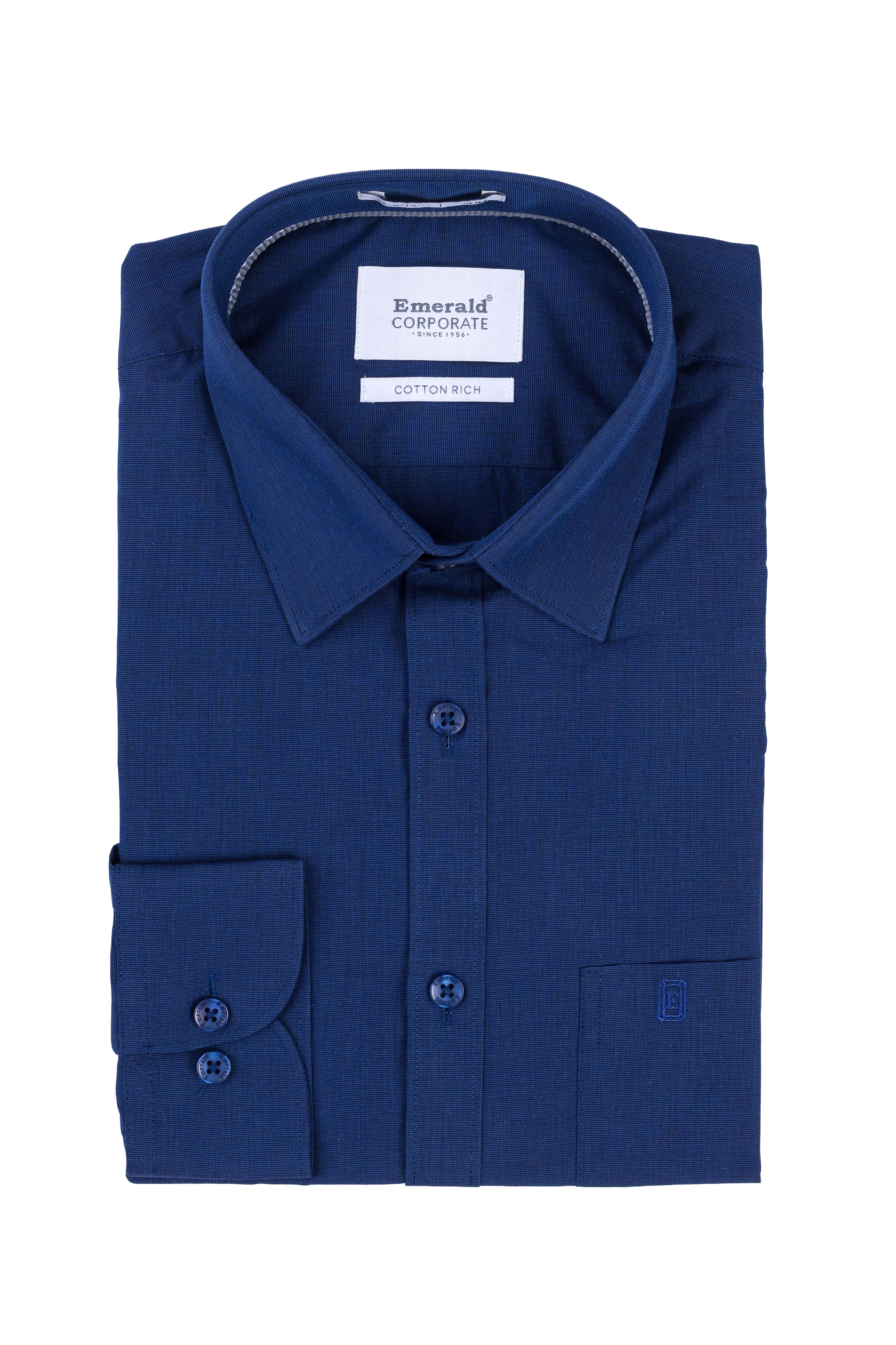 Emerald Corporate Fil A Fil Slim Fit - Royal