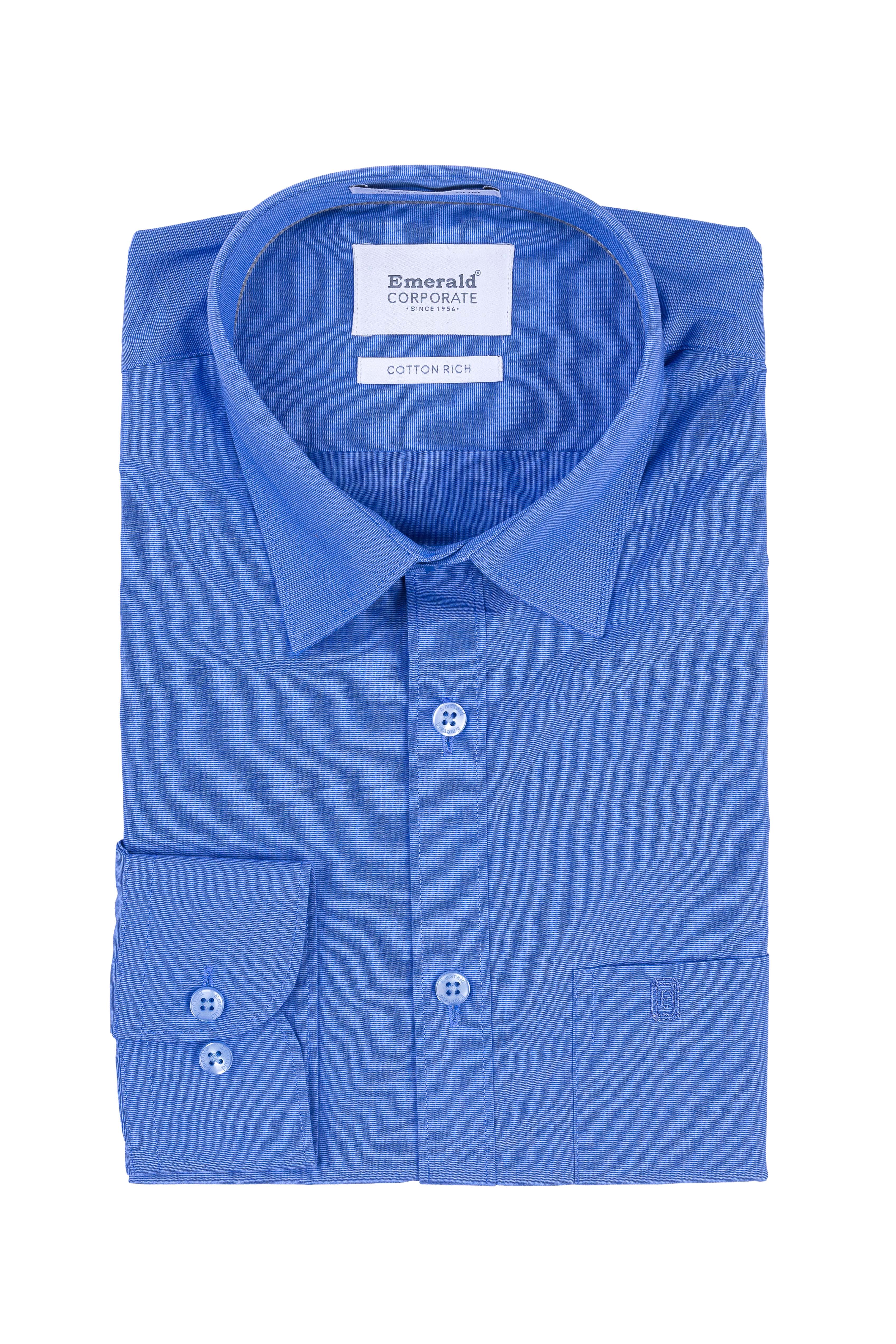 Emerald Corporate Fil A Fil Slim Fit - Sky