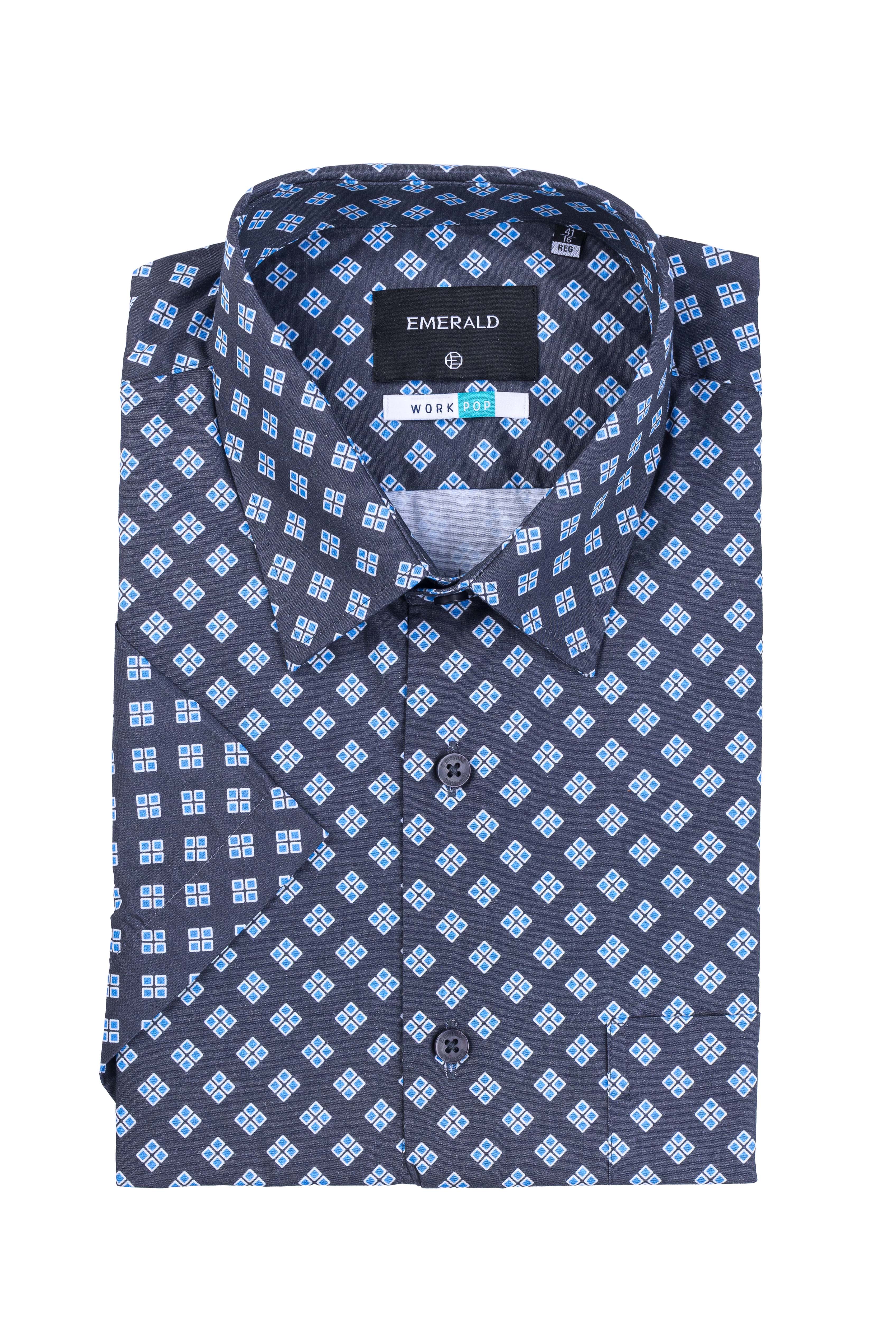 Emerald Formal Printed Regular Fit - Brown