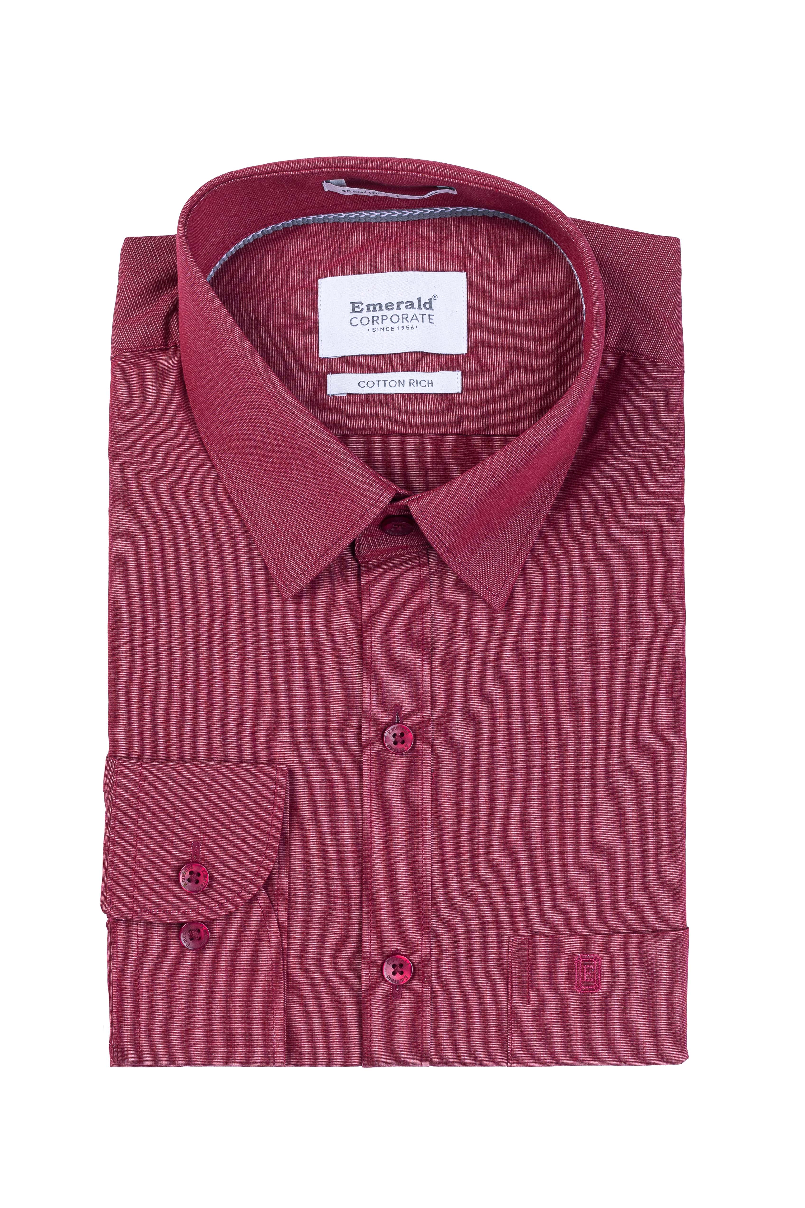 Emerald Corporate Fil A Fil Slim Fit - Raspberry Wine