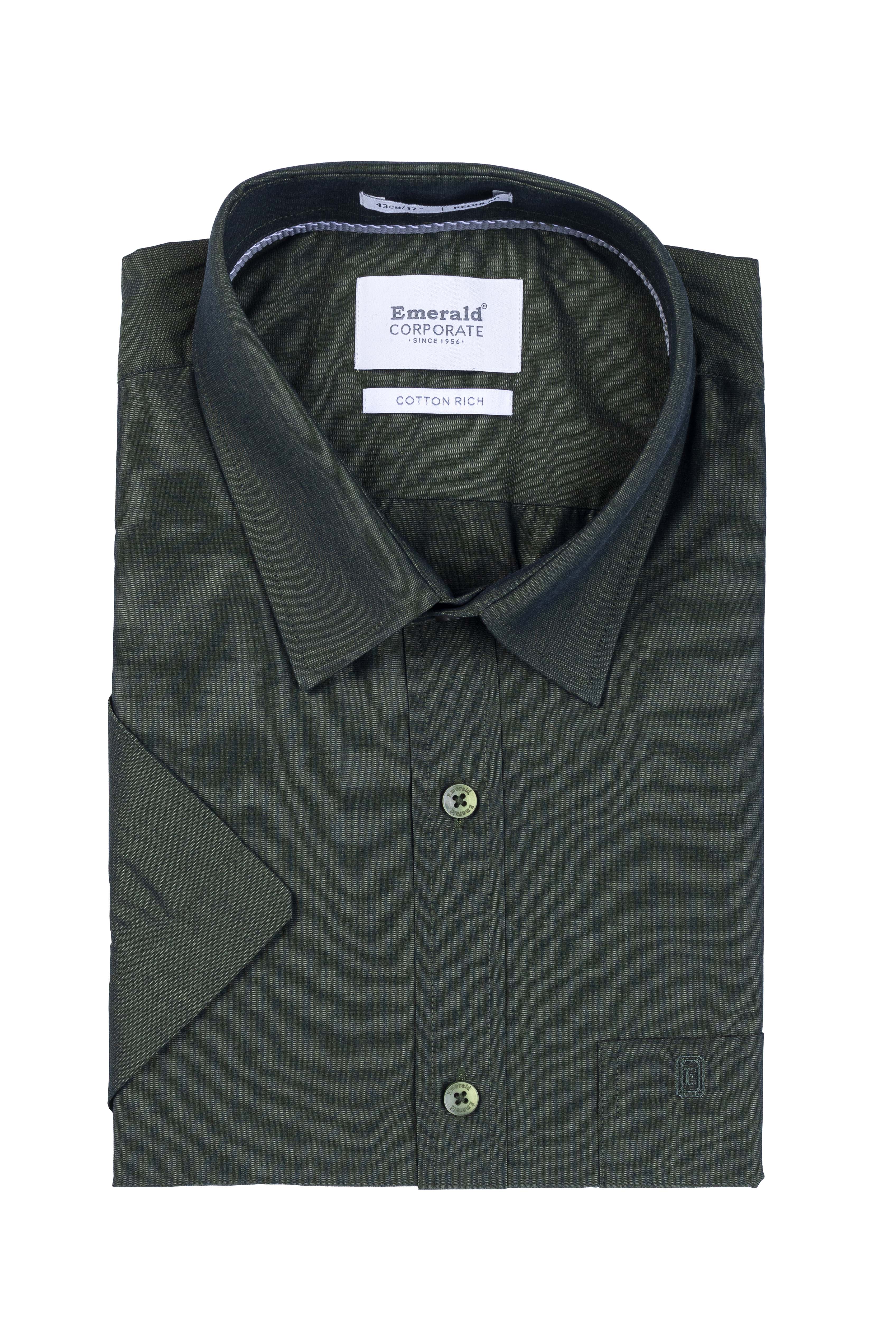 Emerald Corporate Fil A Fil Regular Fit - Posy Green