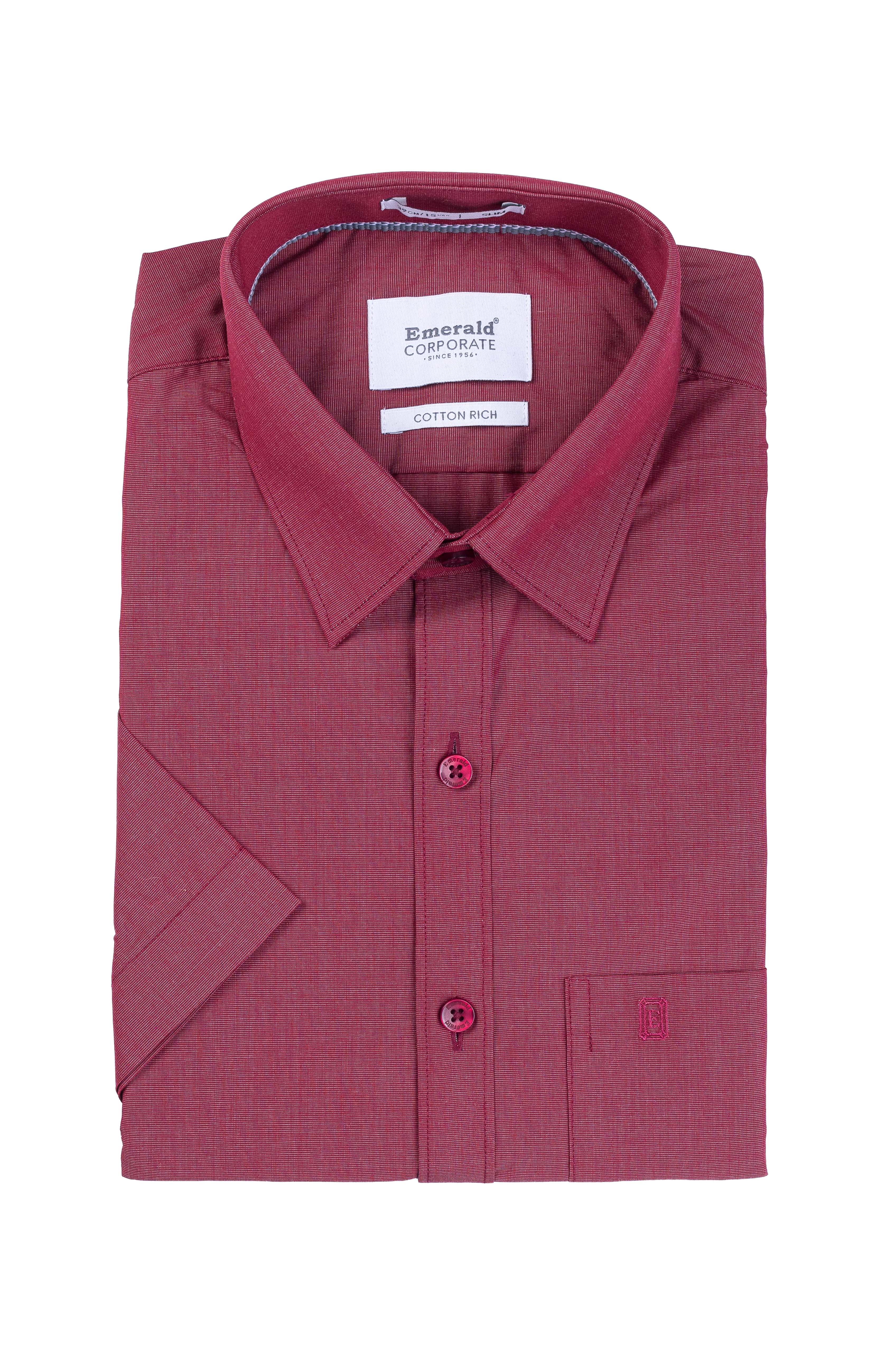 Emerald Corporate Fil A Fil Slim Fit - Raspberry Wine