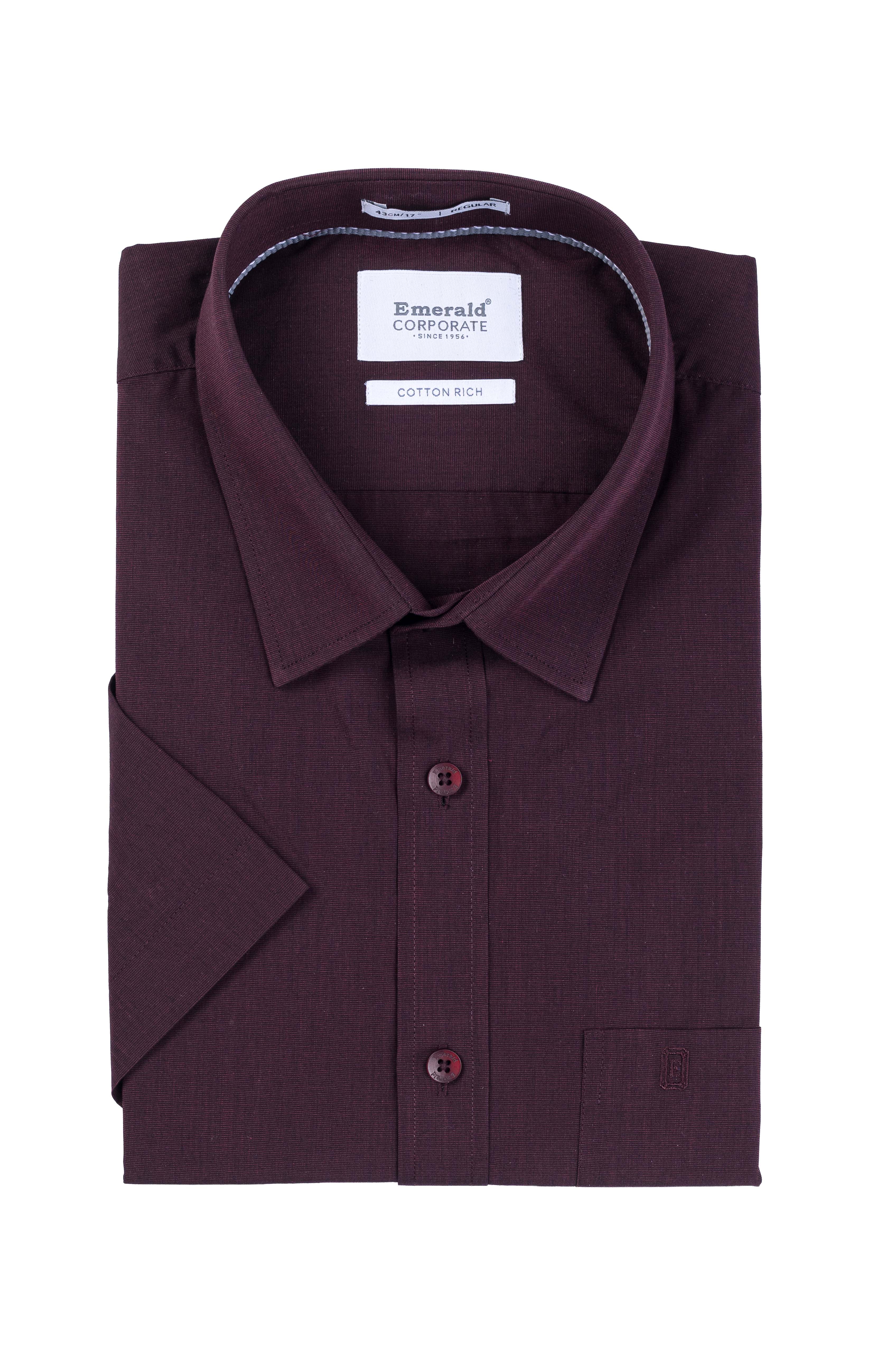 Emerald Corporate Fil A Fil Regular Fit - Crimson