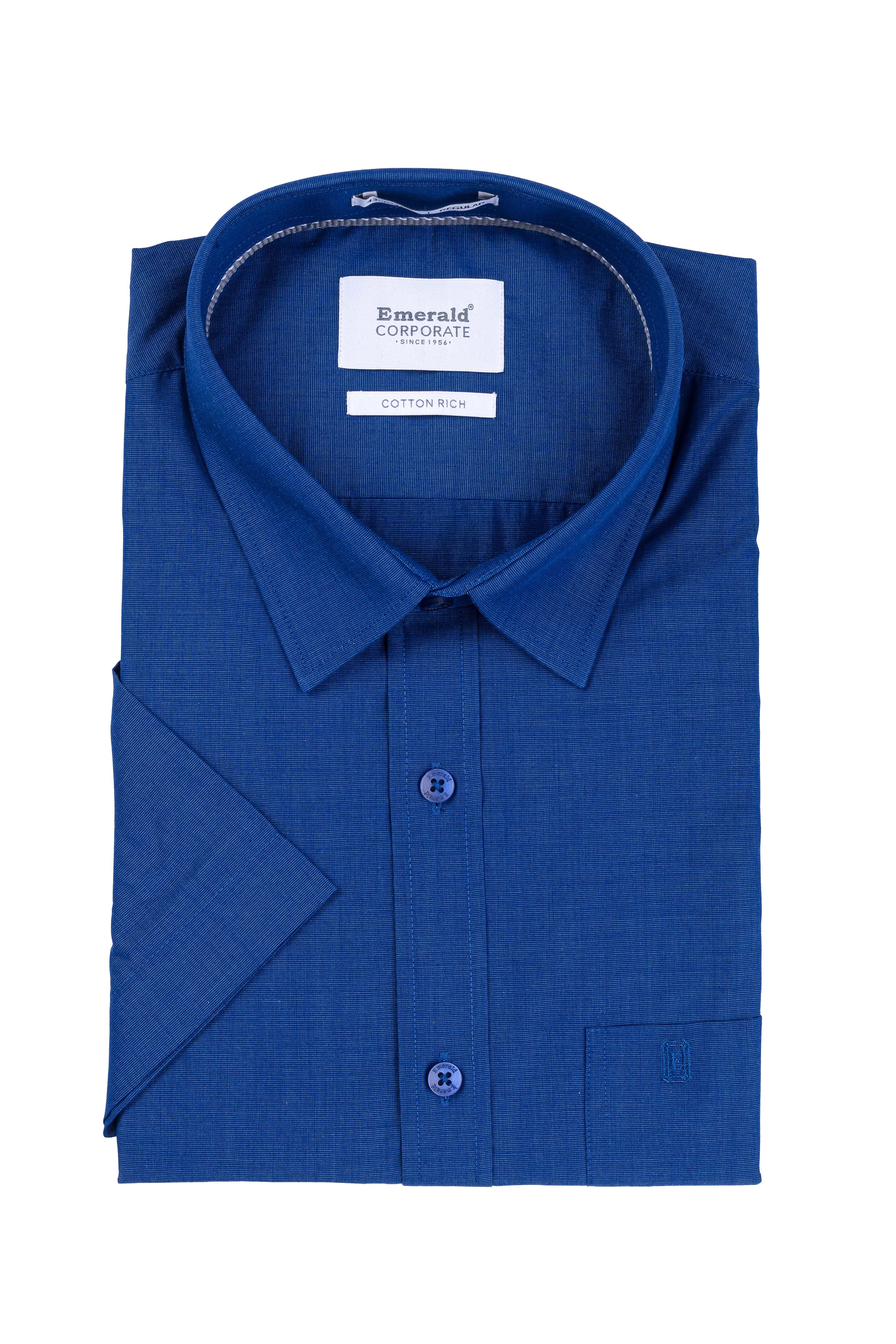 Emerald Corporate Fil A Fil Regular Fit - True Blue