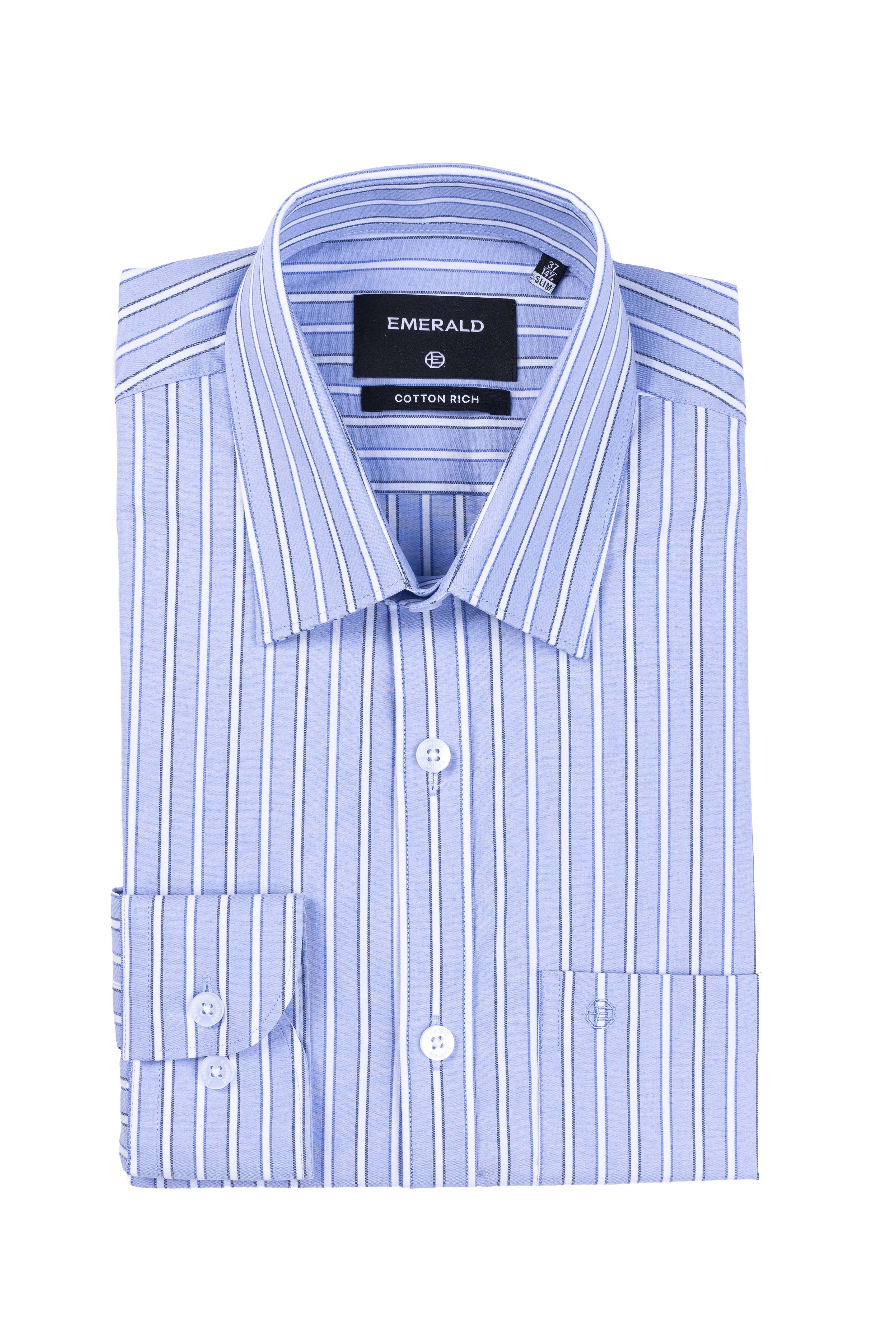 Emerald Formal Stripe Slim Fit - Navy