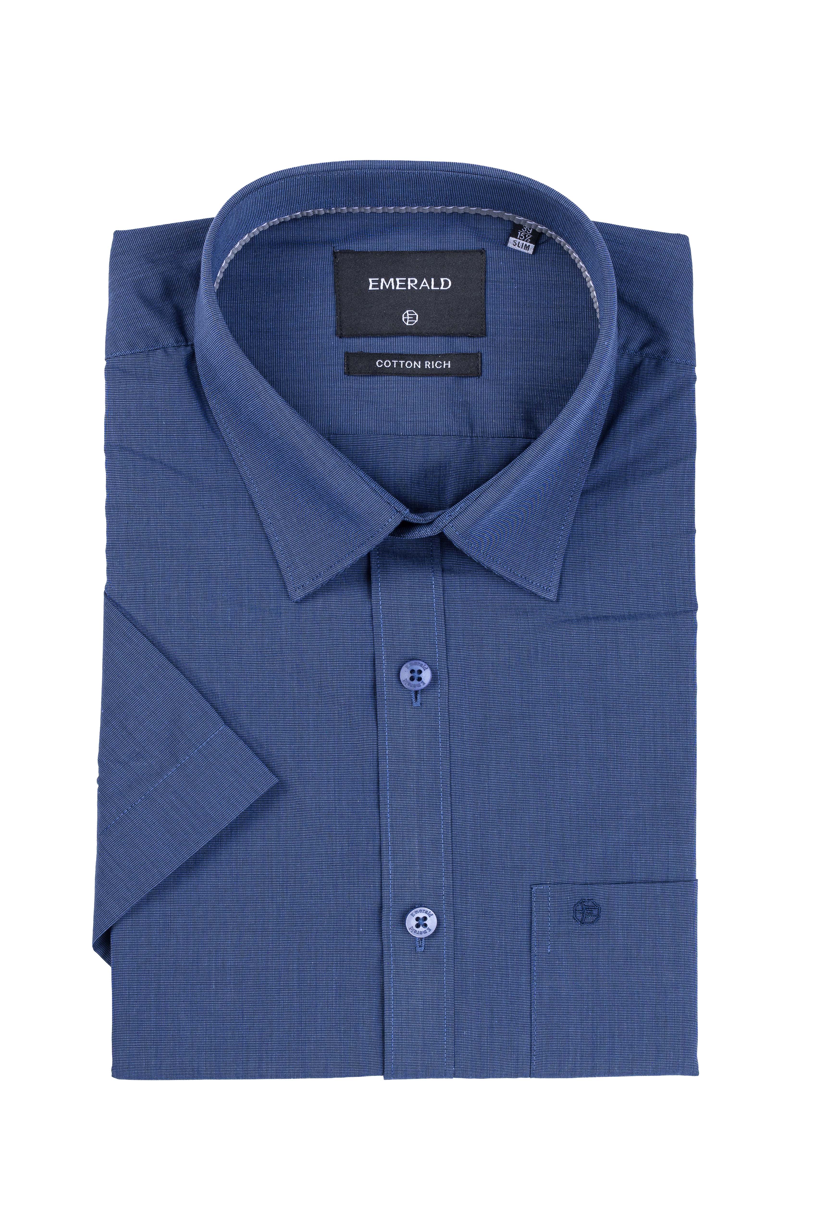 Emerald Corporate Fil A Fil Slim Fit - China Blue