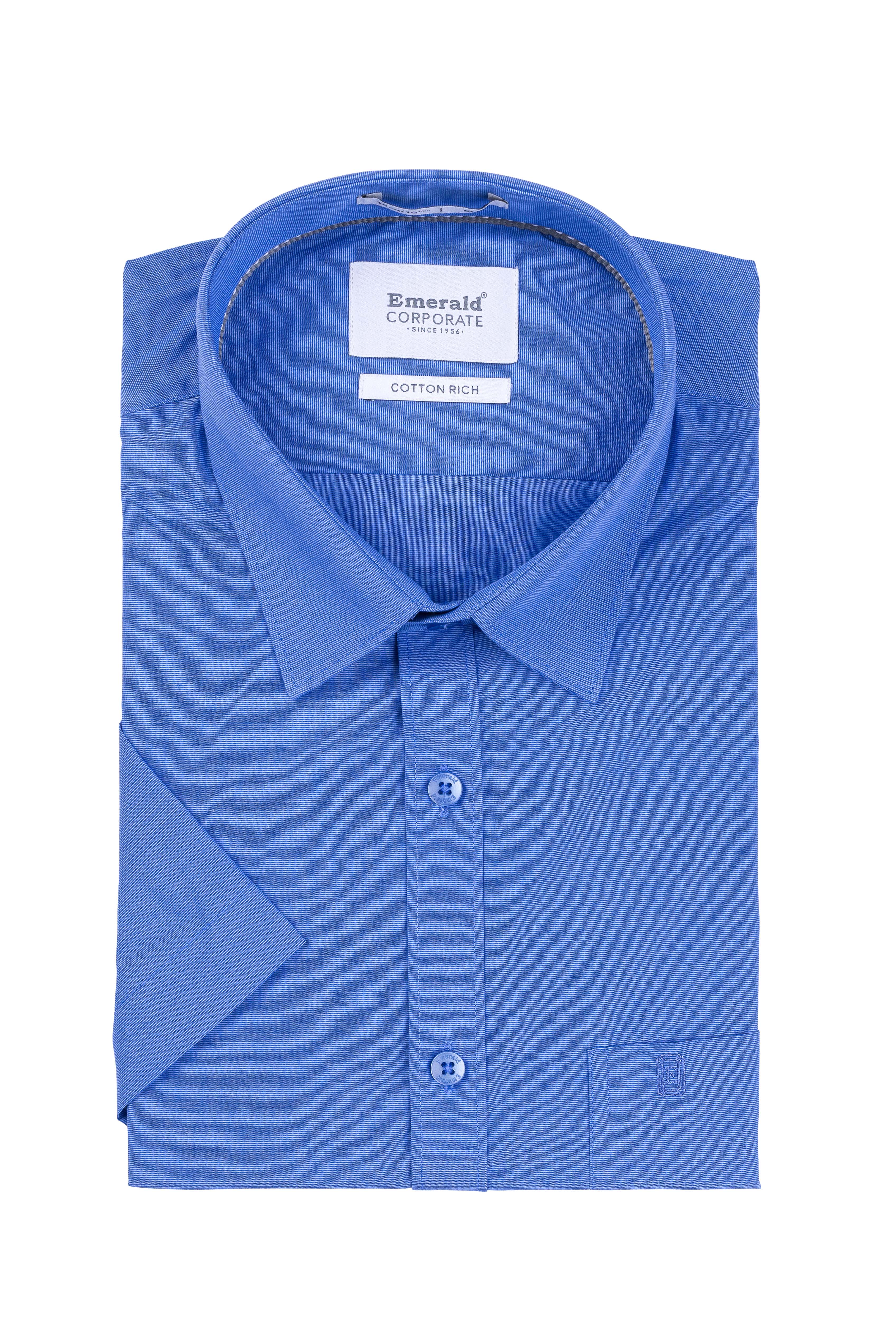 Emerald Corporate Fil A Fil Slim Fit - Sky