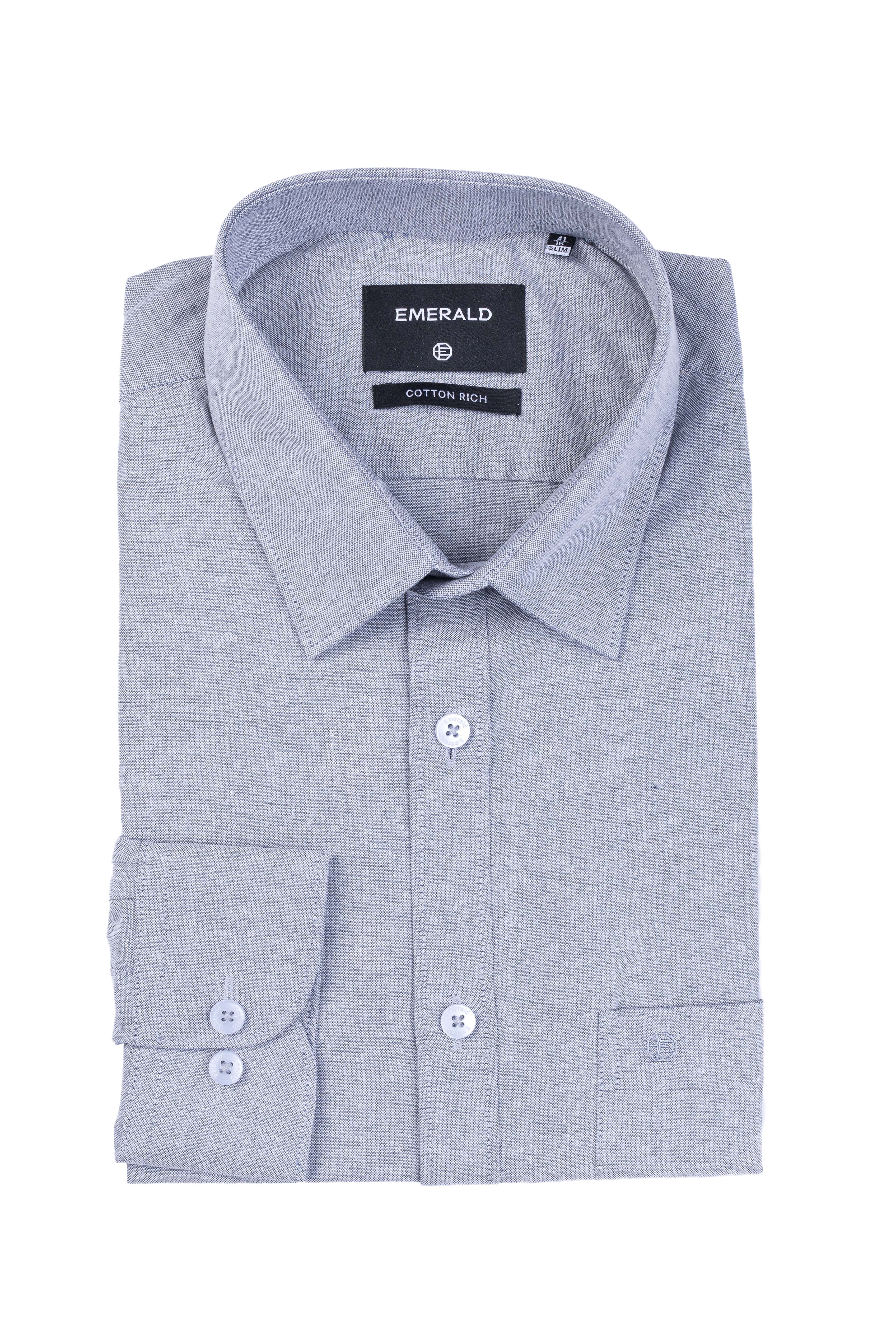 Emerald Formal Oxford Slim Fit - Charcoal