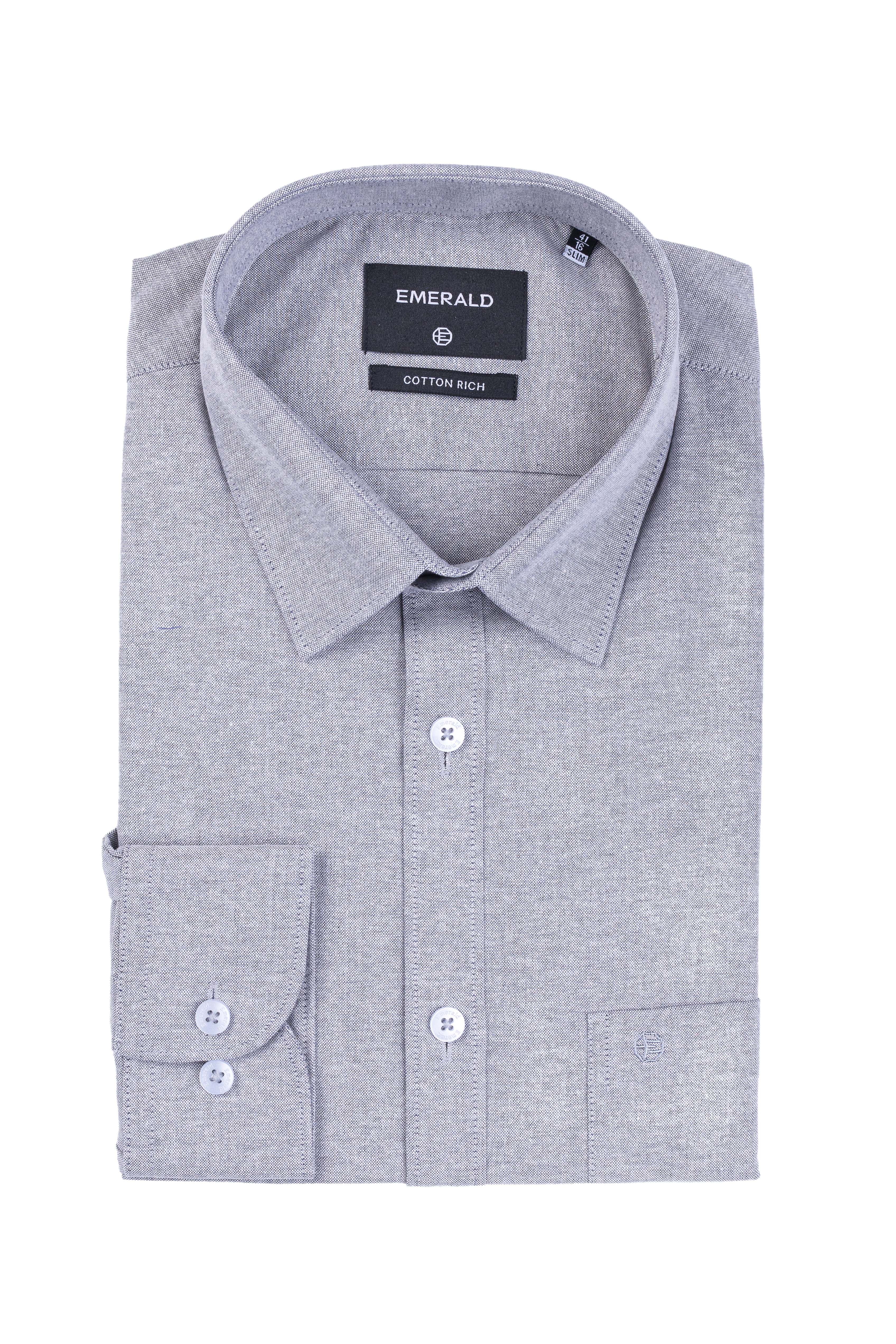 Emerald Formal Oxford Slim Fit - Castor Gray