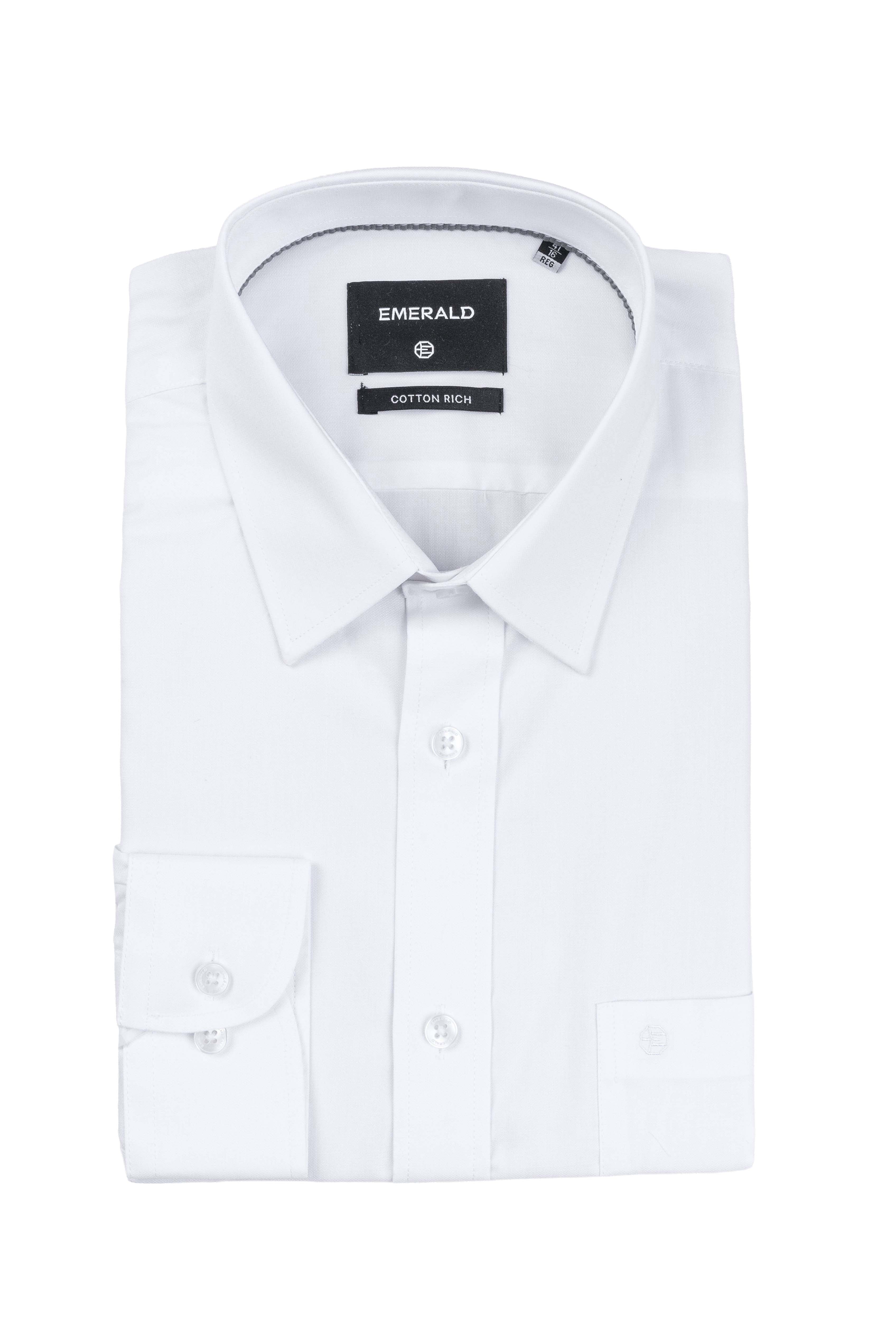 Emerald Corporate Dobby Regular Fit - Snow White