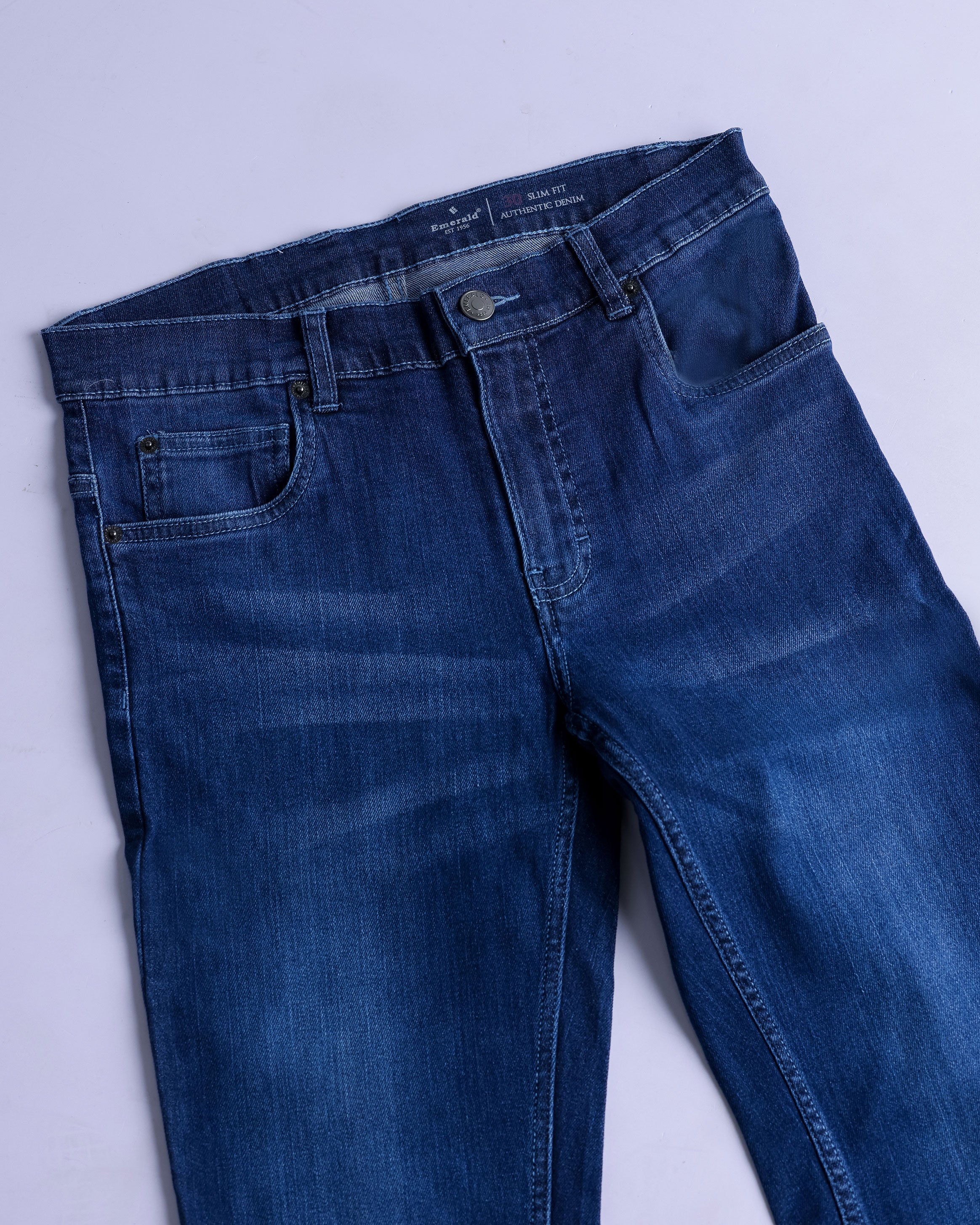 Denim Plain Slim Fit-Mid Wash