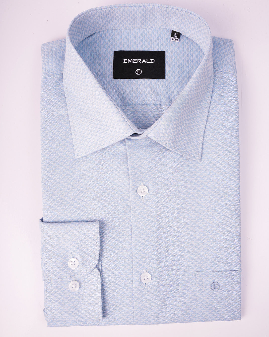 Emerald Formal Jacquard Slim Fit - Cashmere Blue