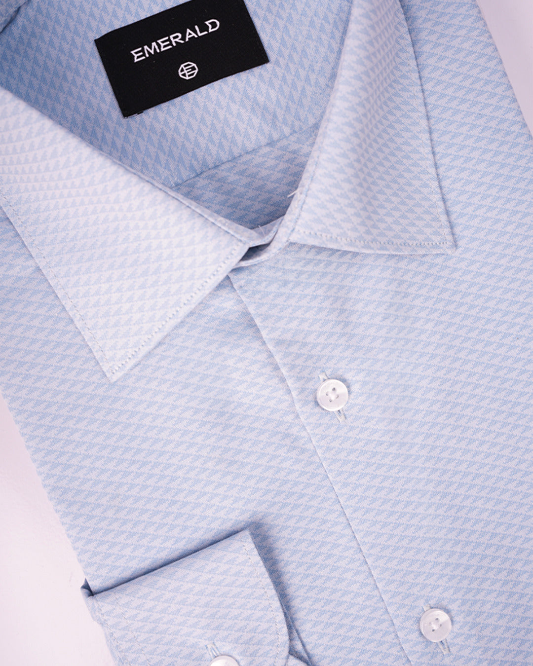 Emerald Formal Jacquard Slim Fit - Cashmere Blue