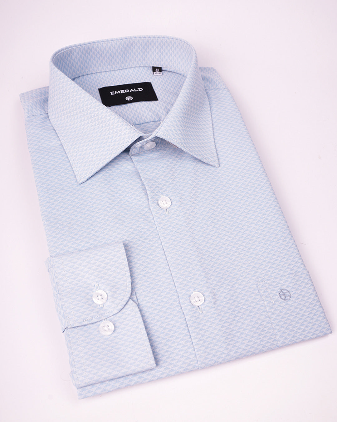 Emerald Formal Jacquard Slim Fit - Cashmere Blue