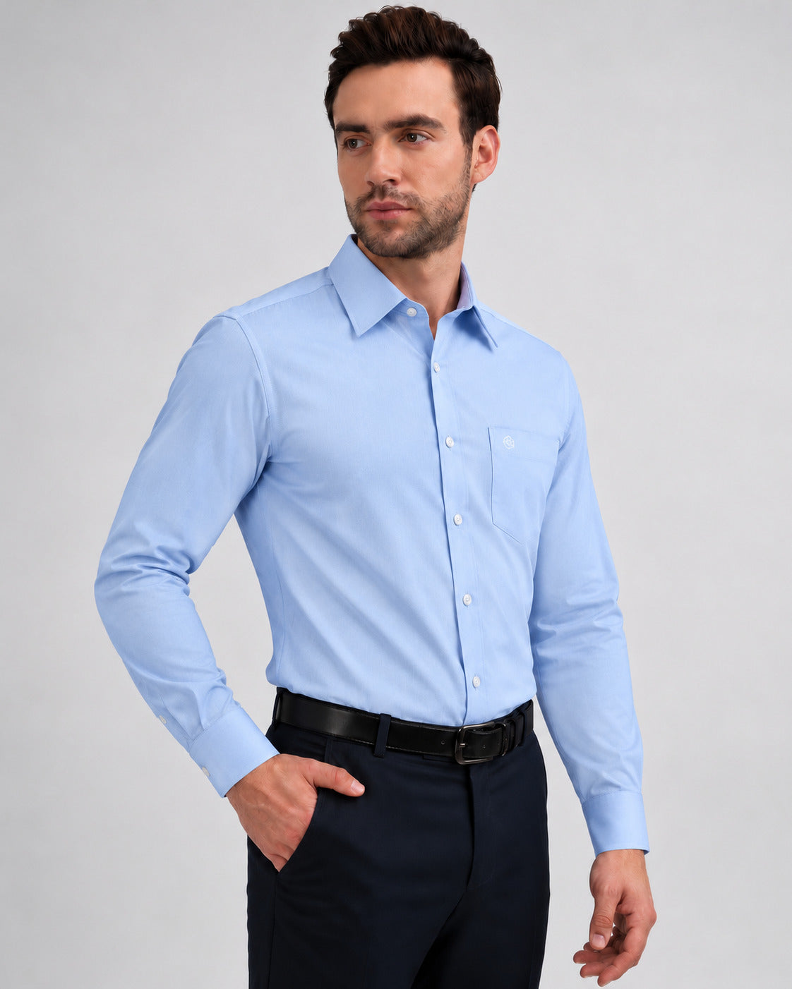 Emerald Formal Plain Slim Fit - Cashmere Blue