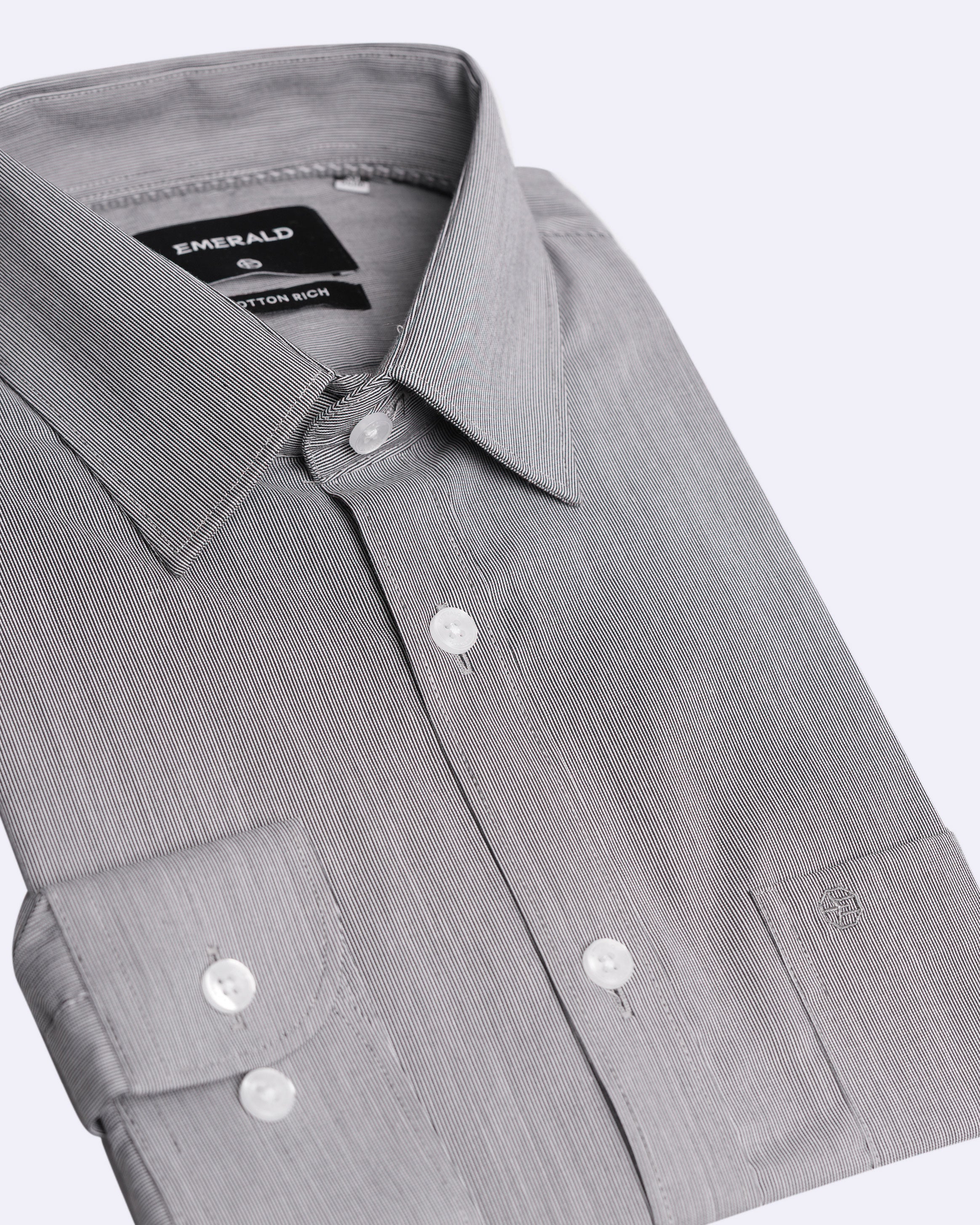 Emerald Corporate Pique Dobby Slim Fit - Light Green
